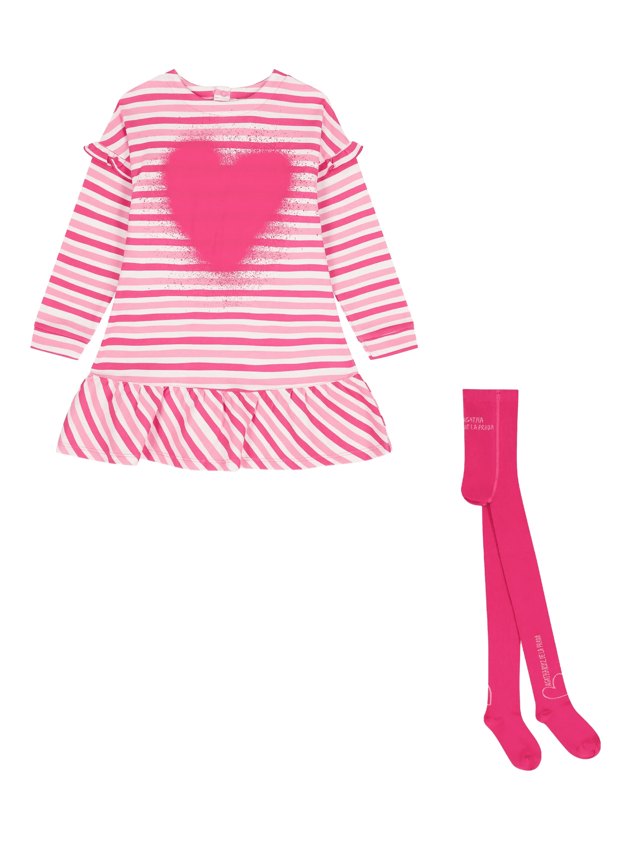 striped heart dress set (set of two) - Image 1