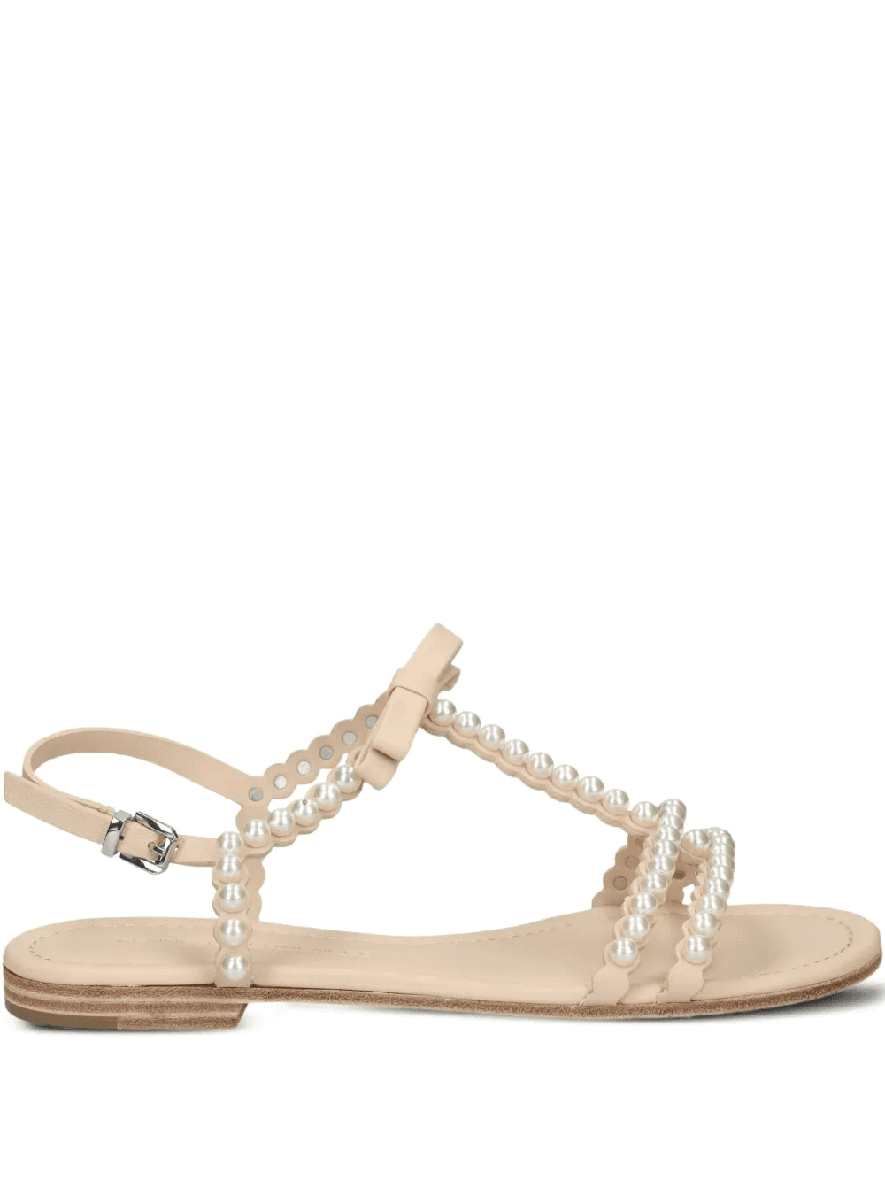 ELLE pearl-embellished bow sandals - Image 1