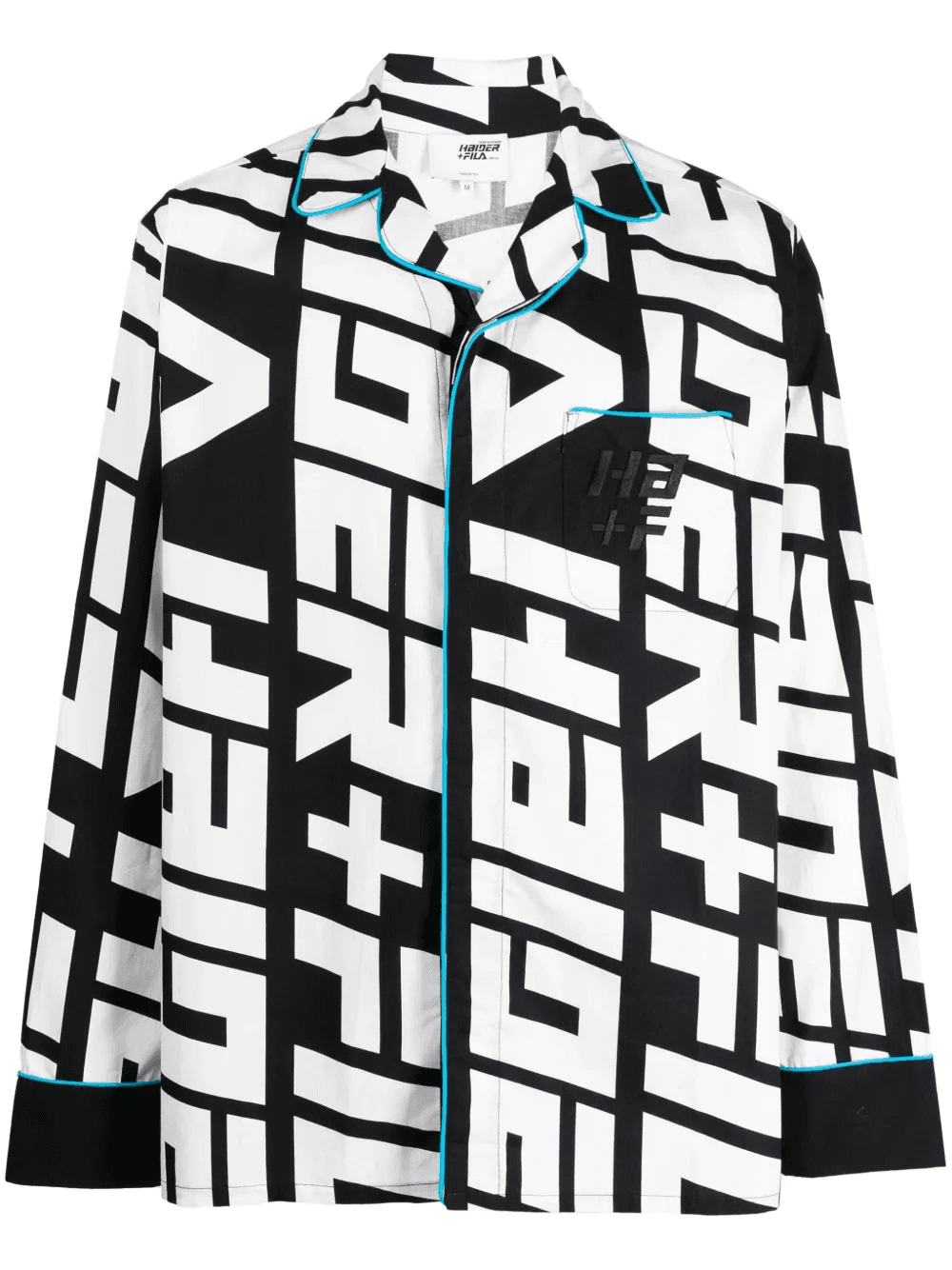 monogram-print cotton shirt - Image 1