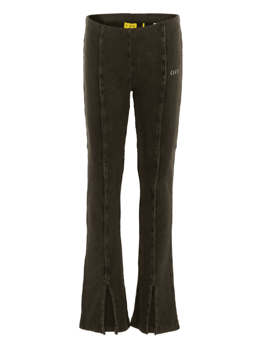 ribbed split leggings - Image 1