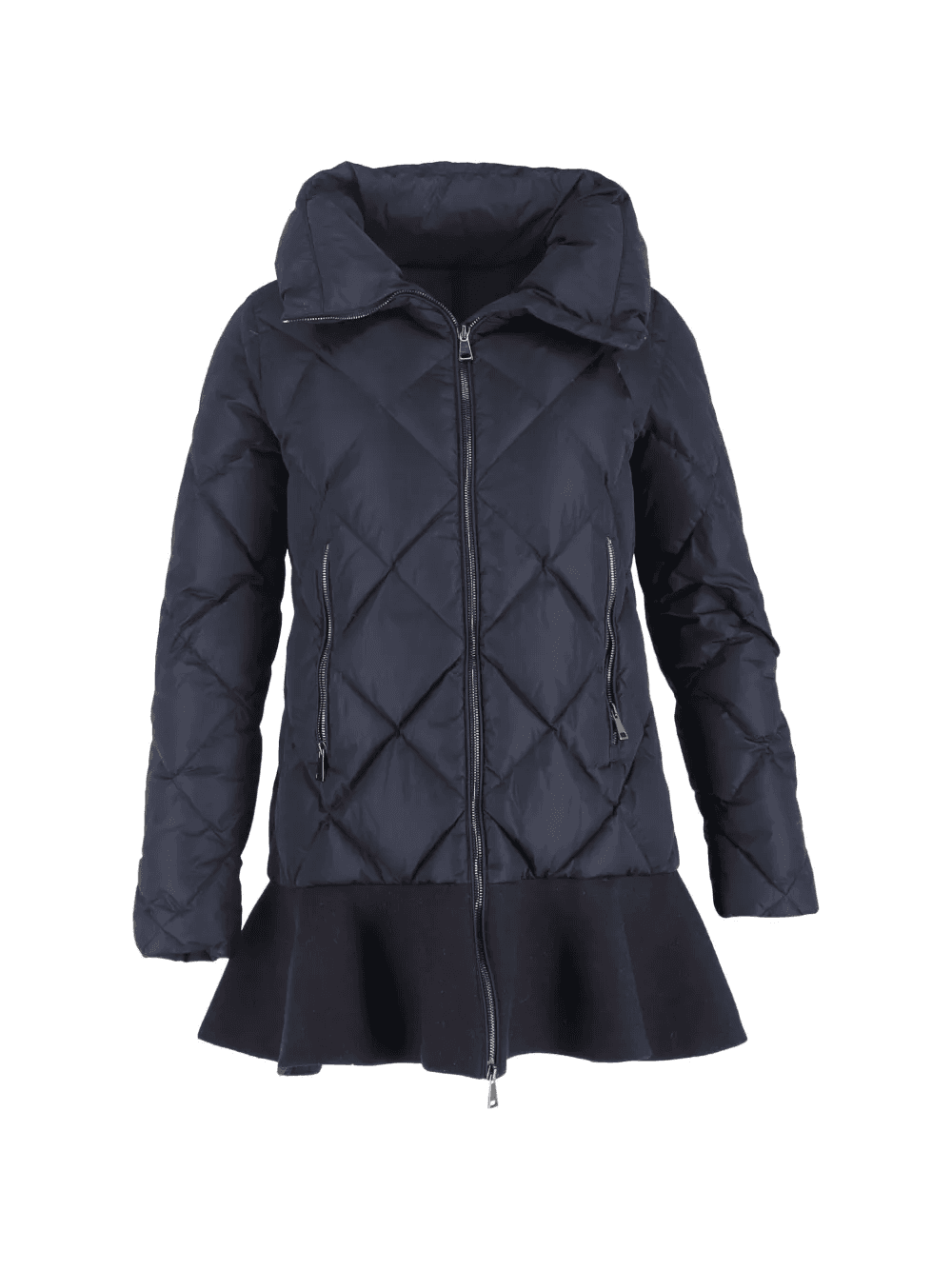 flounce-hem puffer coat - Image 1