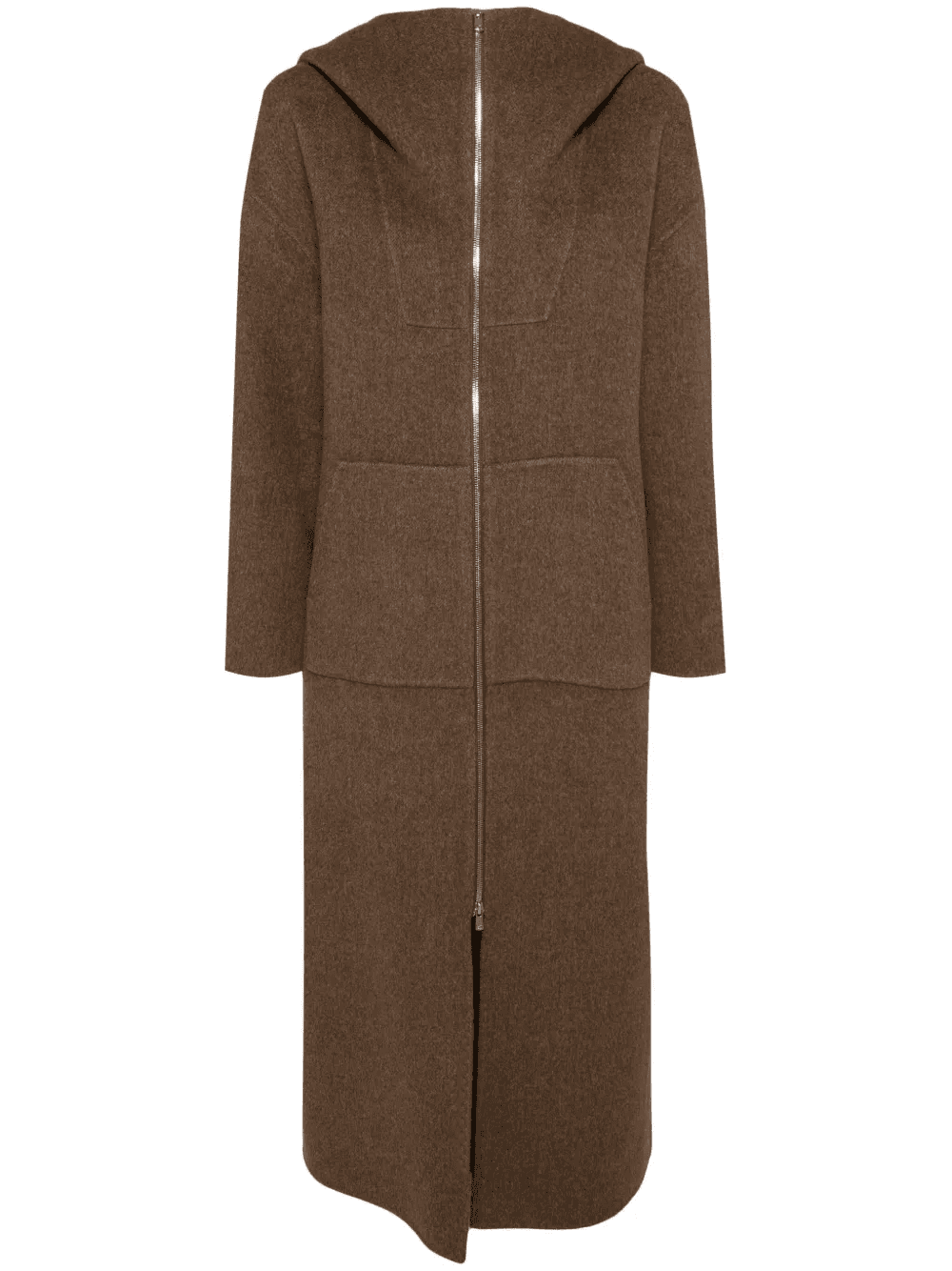 zip-up hooded coat - Image 1