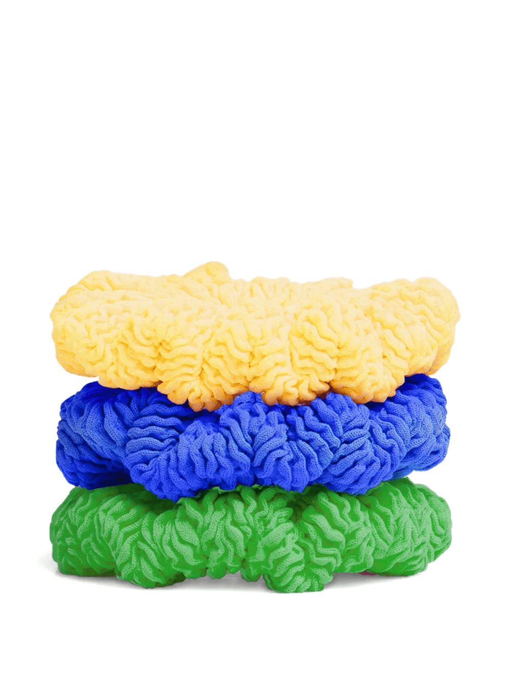royal-blue emerald sunflower scrunchies (set of three) - Image 1