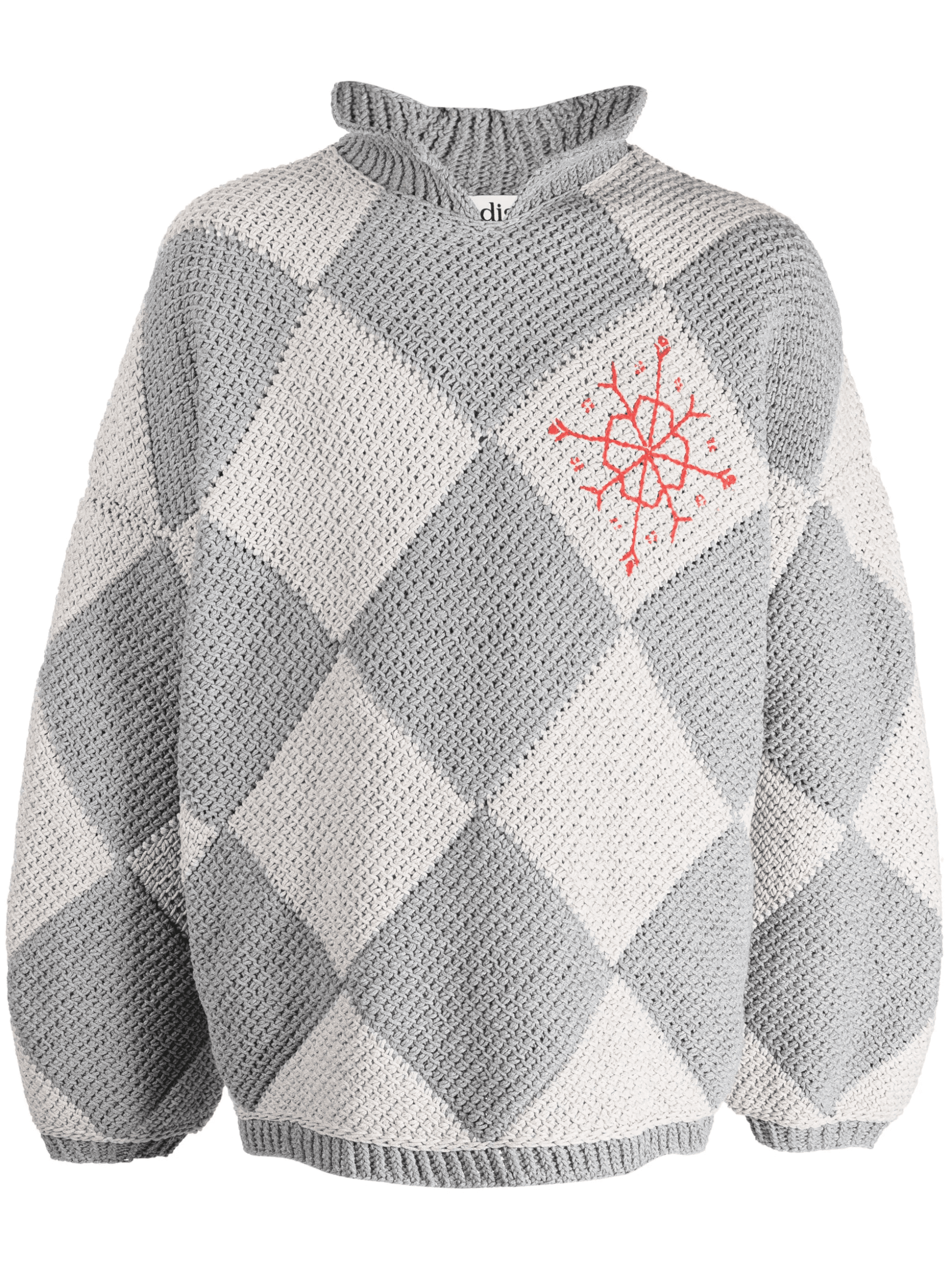 Iota argyle-knit polo jumper - Image 1