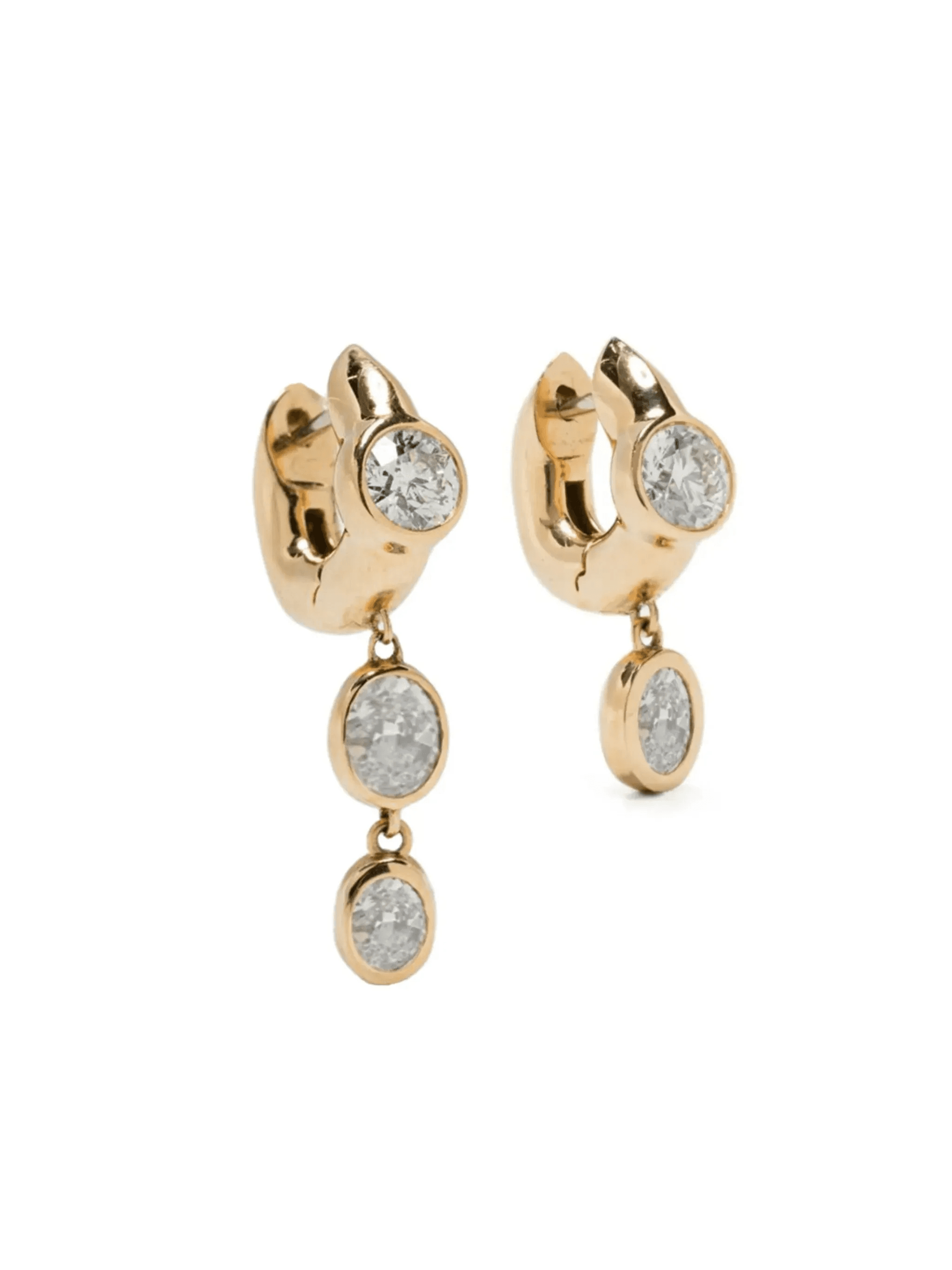 18kt yellow gold Tusk hoop earrings - Image 1