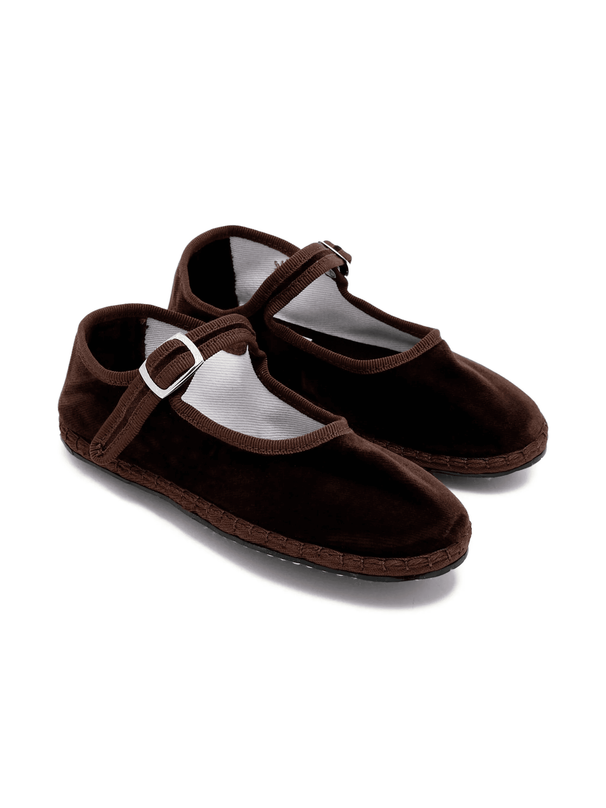 velvet buckle ballerinas - Image 1