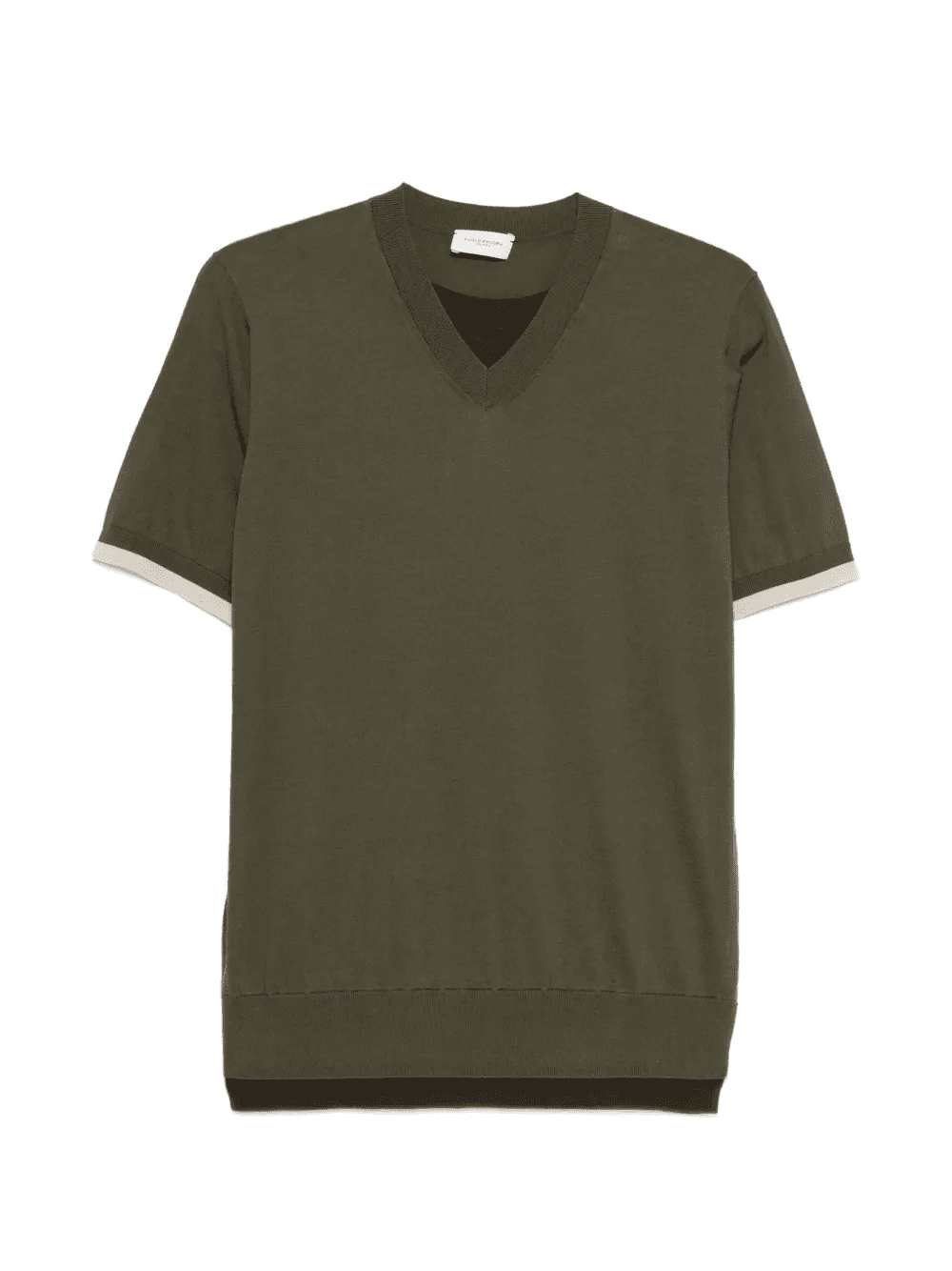 V-neck layered polo shirt - Image 1