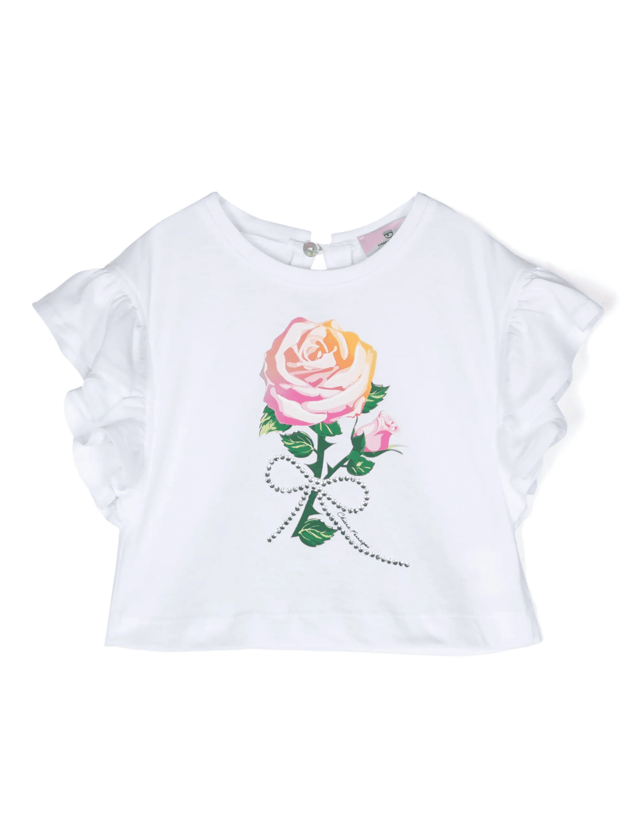 floral-print cotton T-shirt - Image 1