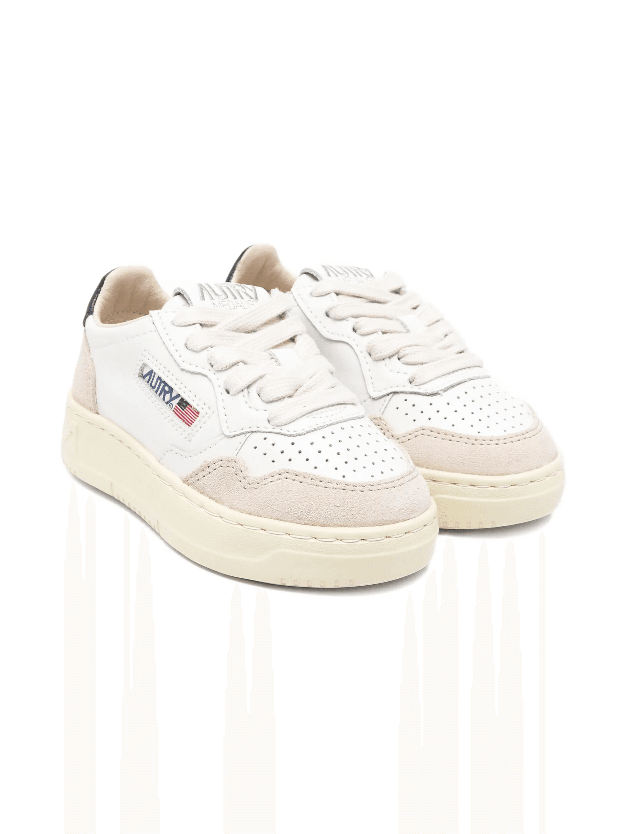perforated leather sneakers - Image 1