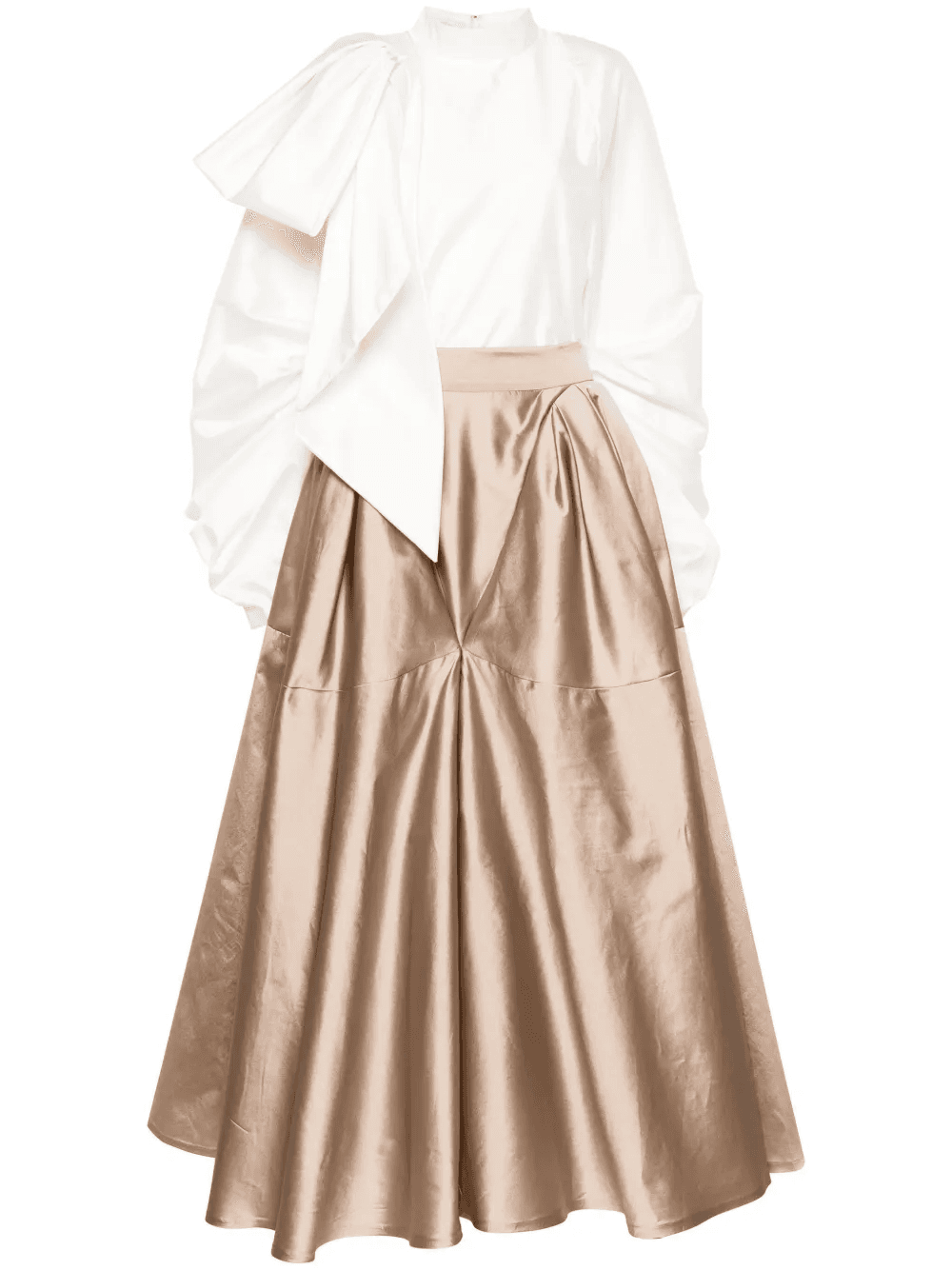 satin flared skirt set - Image 1