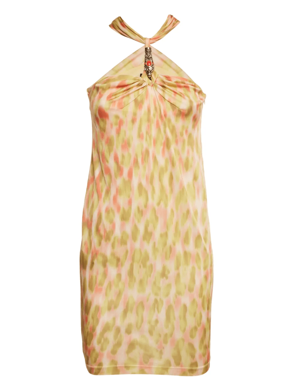halterneck printed mini dress - Image 1