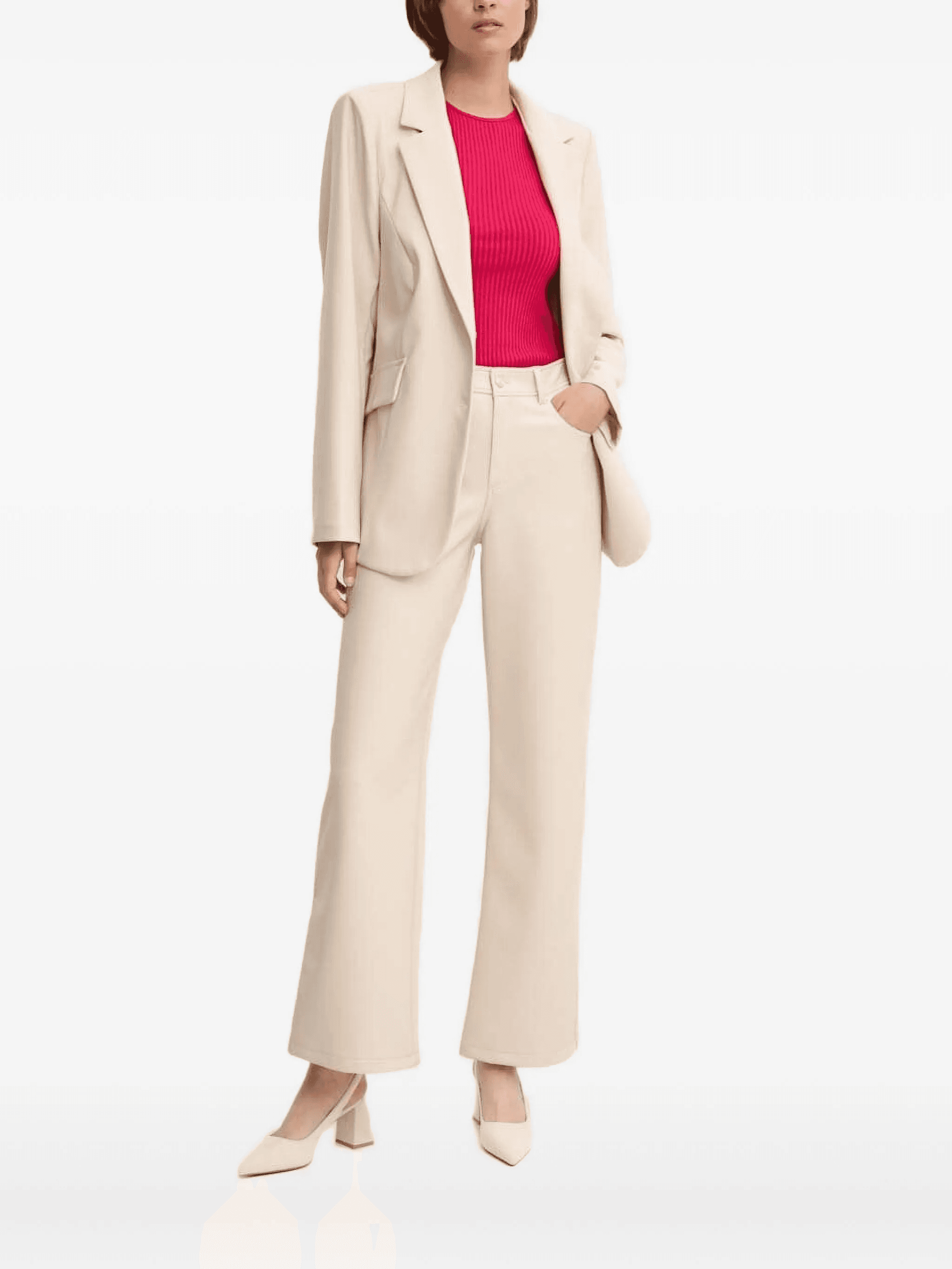 single-breasted long-sleeve blazer - Image 1