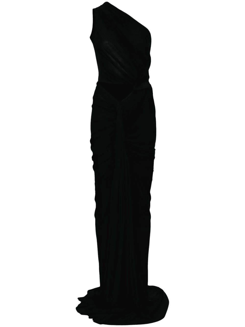 one-shoulder draped gown - Image 1