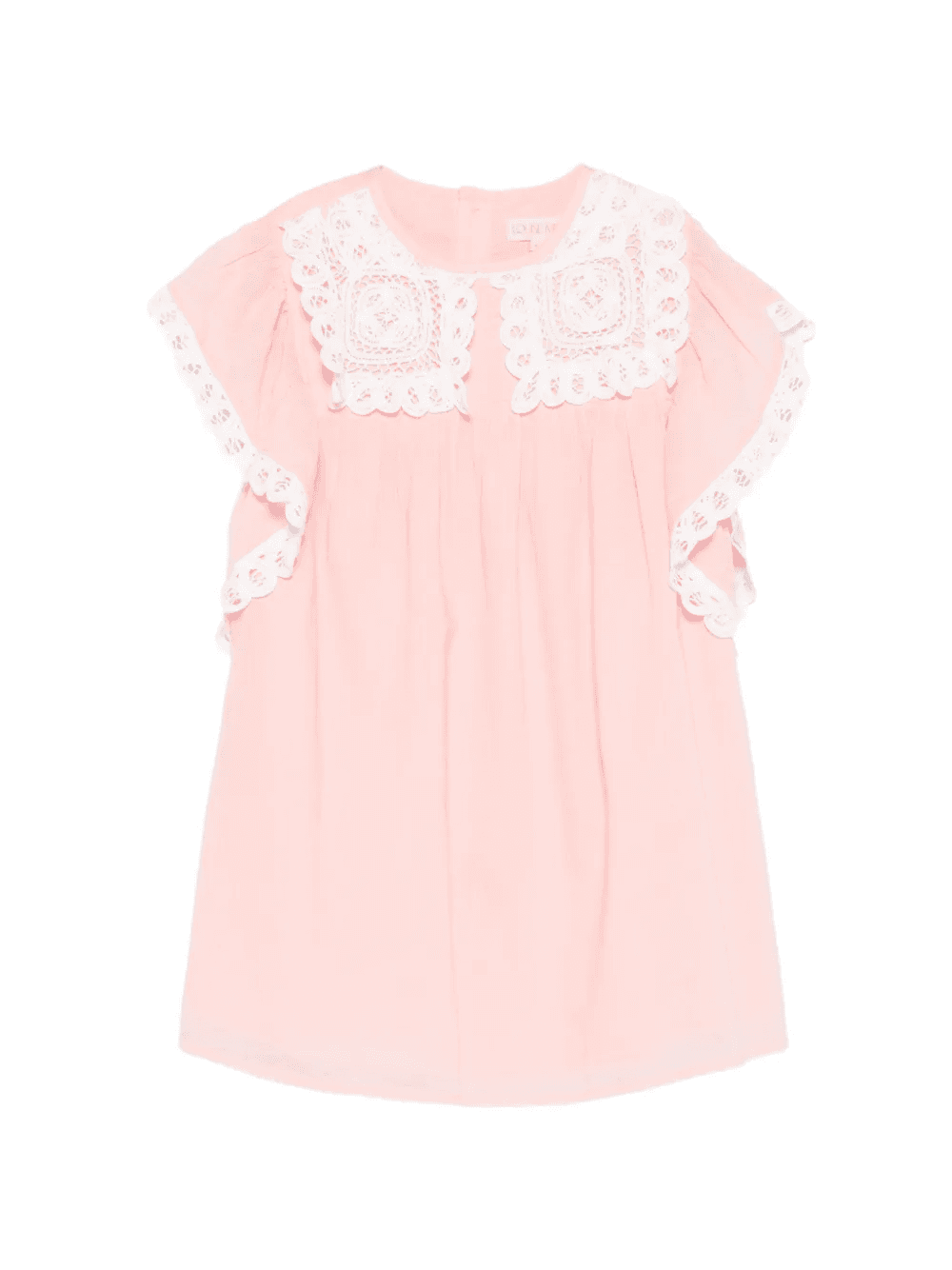 Haida lace-embroidered ruffled-sleeve dress - Image 1