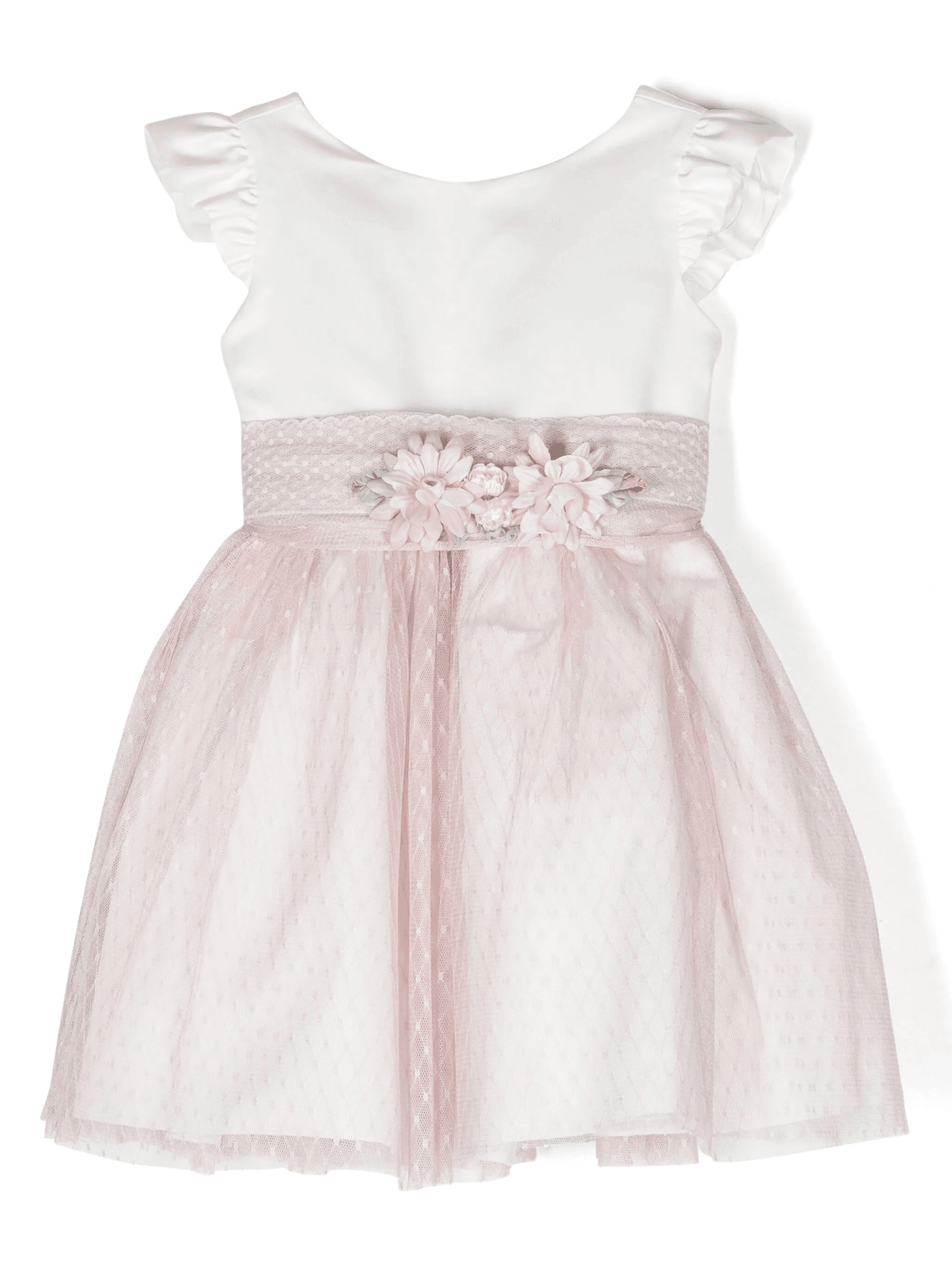 floral-appliqué flared dress - Image 1