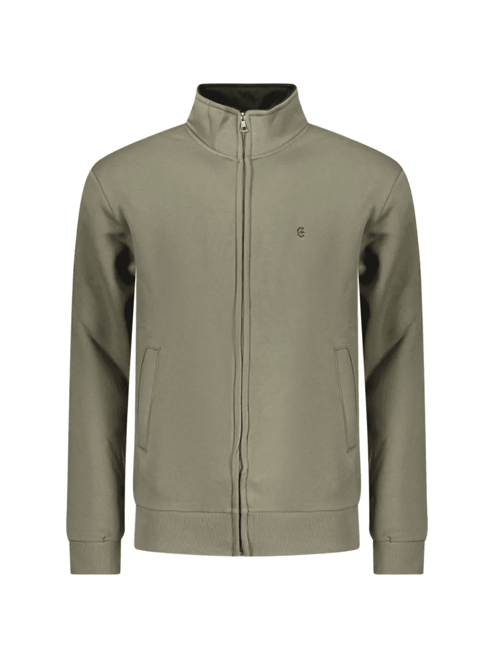 zip-up cotton sweater - Image 1