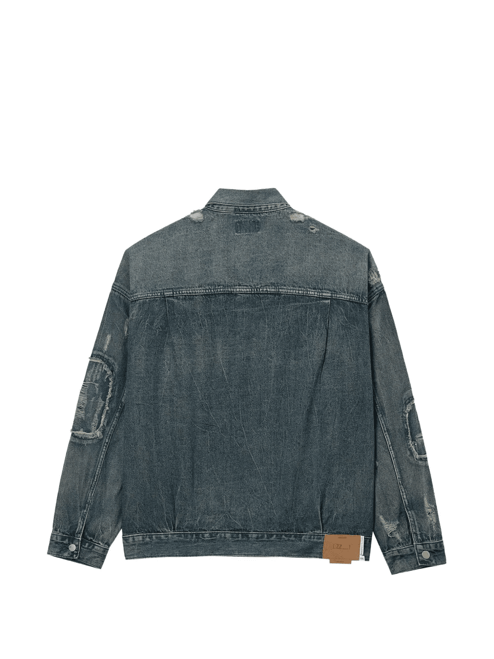 distressed denim jacket - Image 1