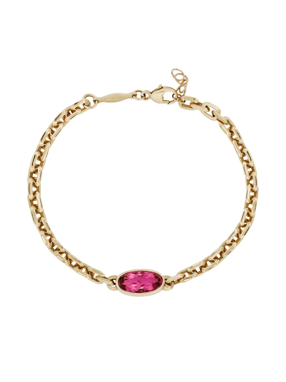 14K yellow gold tourmaline bracelet - Image 1