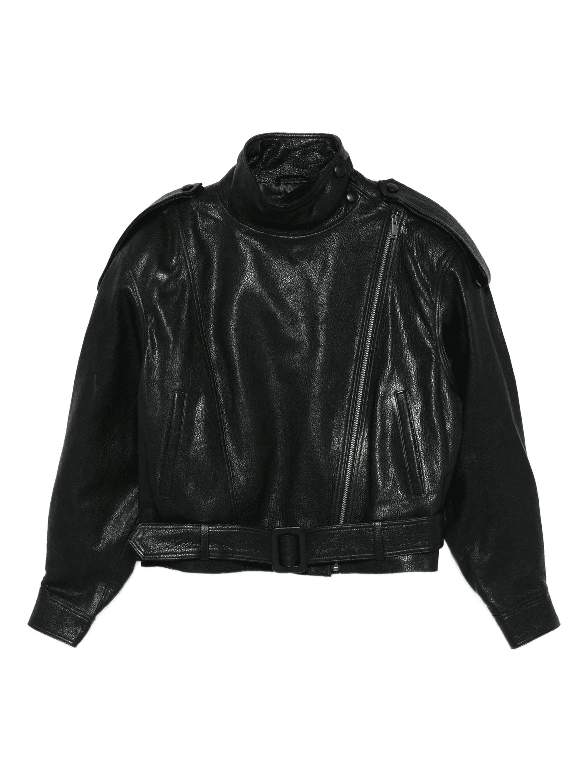 grained leather jacket - Image 1