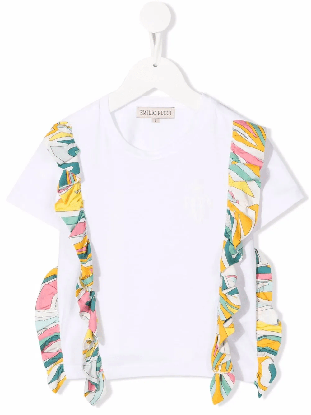 ruffled-detail cotton T-shirt - Image 1