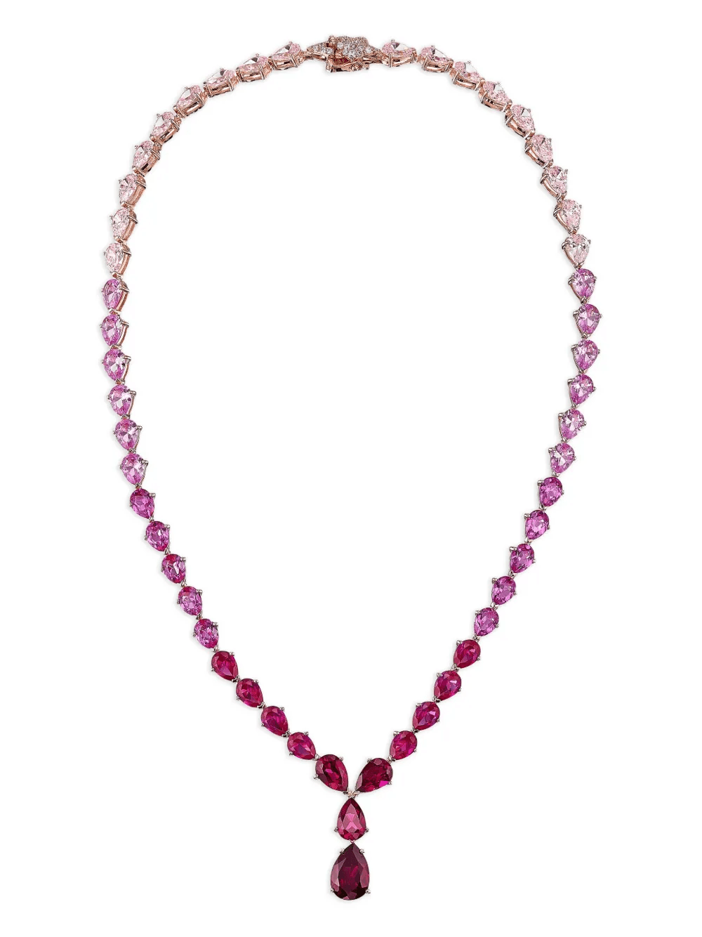 18K rose gold vermeil Fuchsia Nova necklace - Image 1