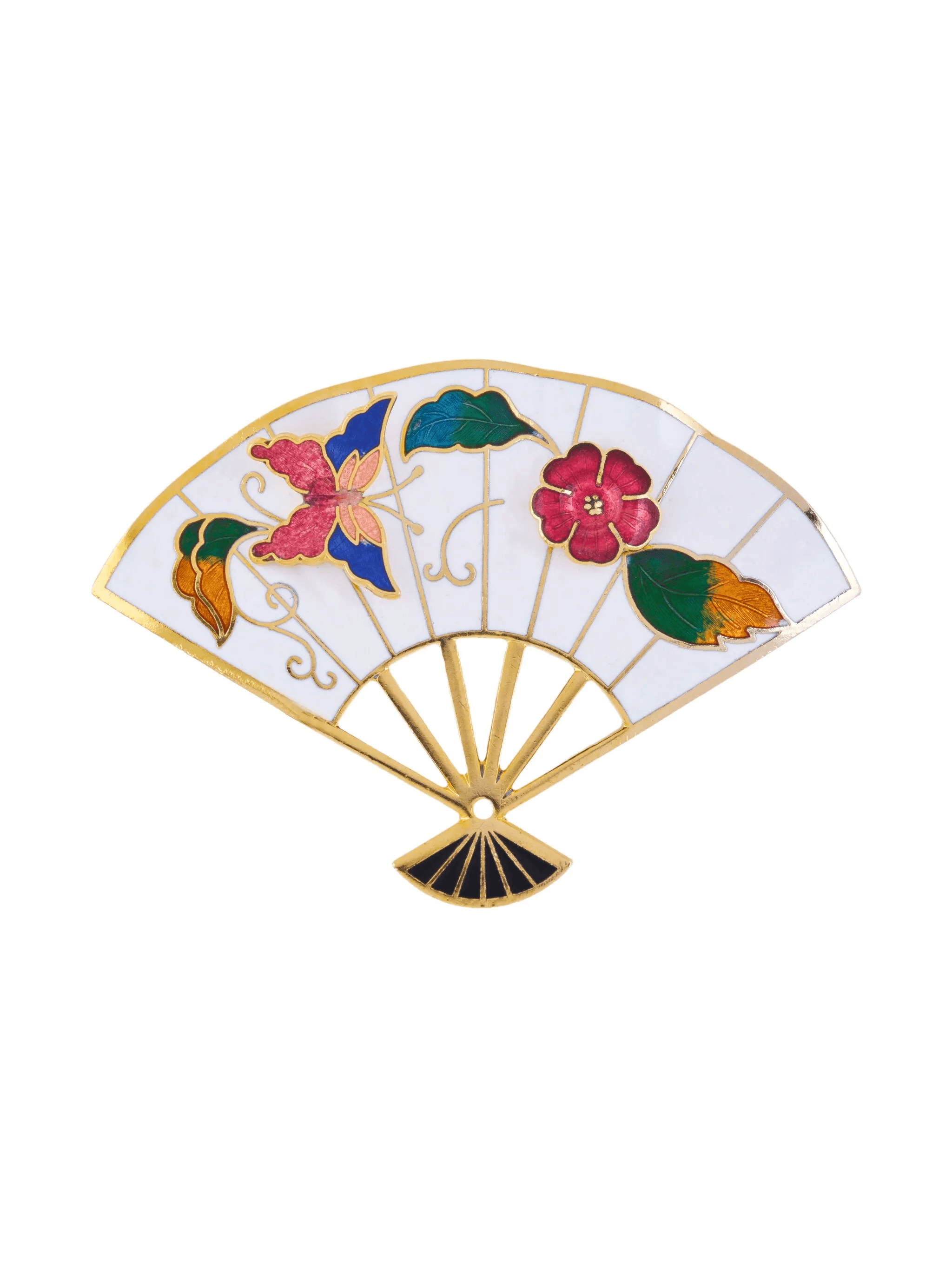 1980s Fan brooch - Image 1