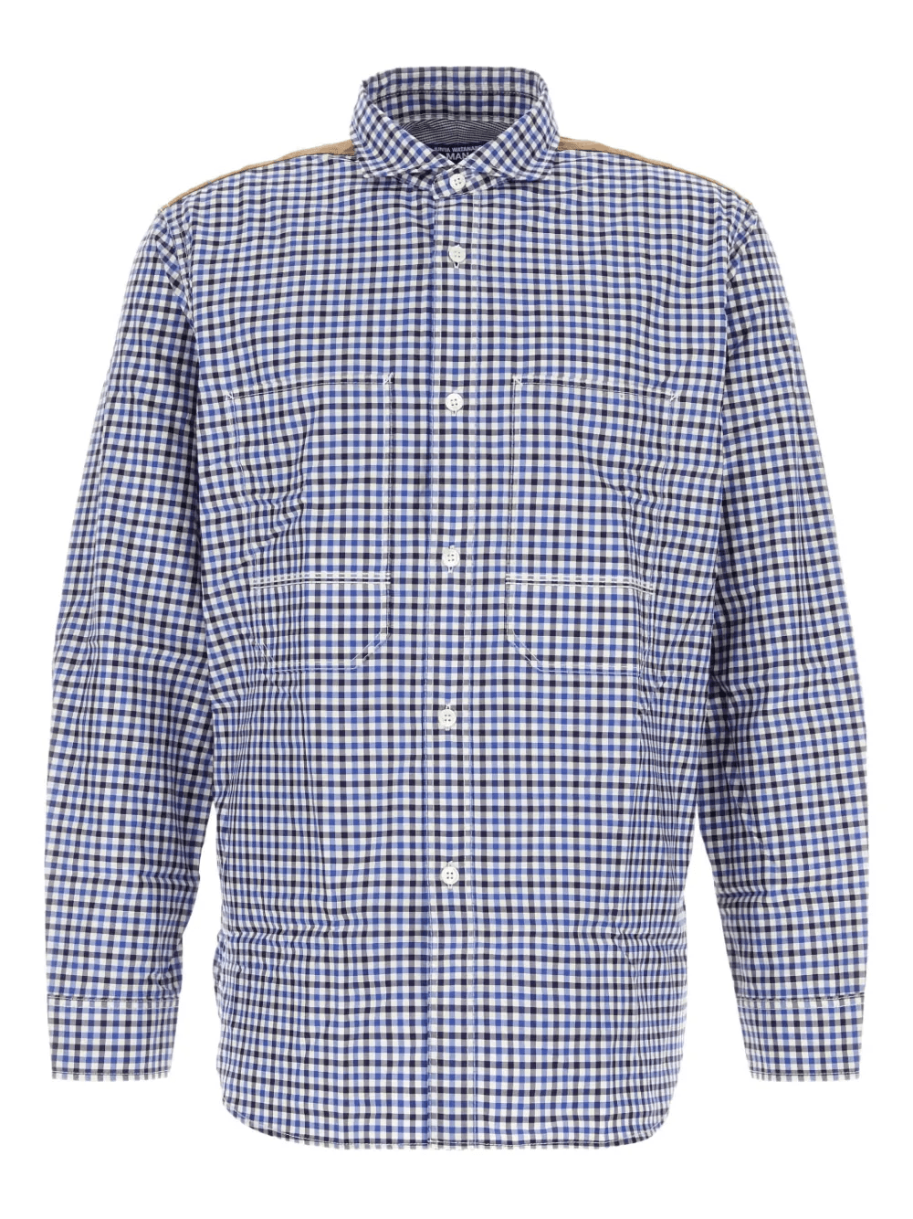 panelled cotton shirt - Image 1