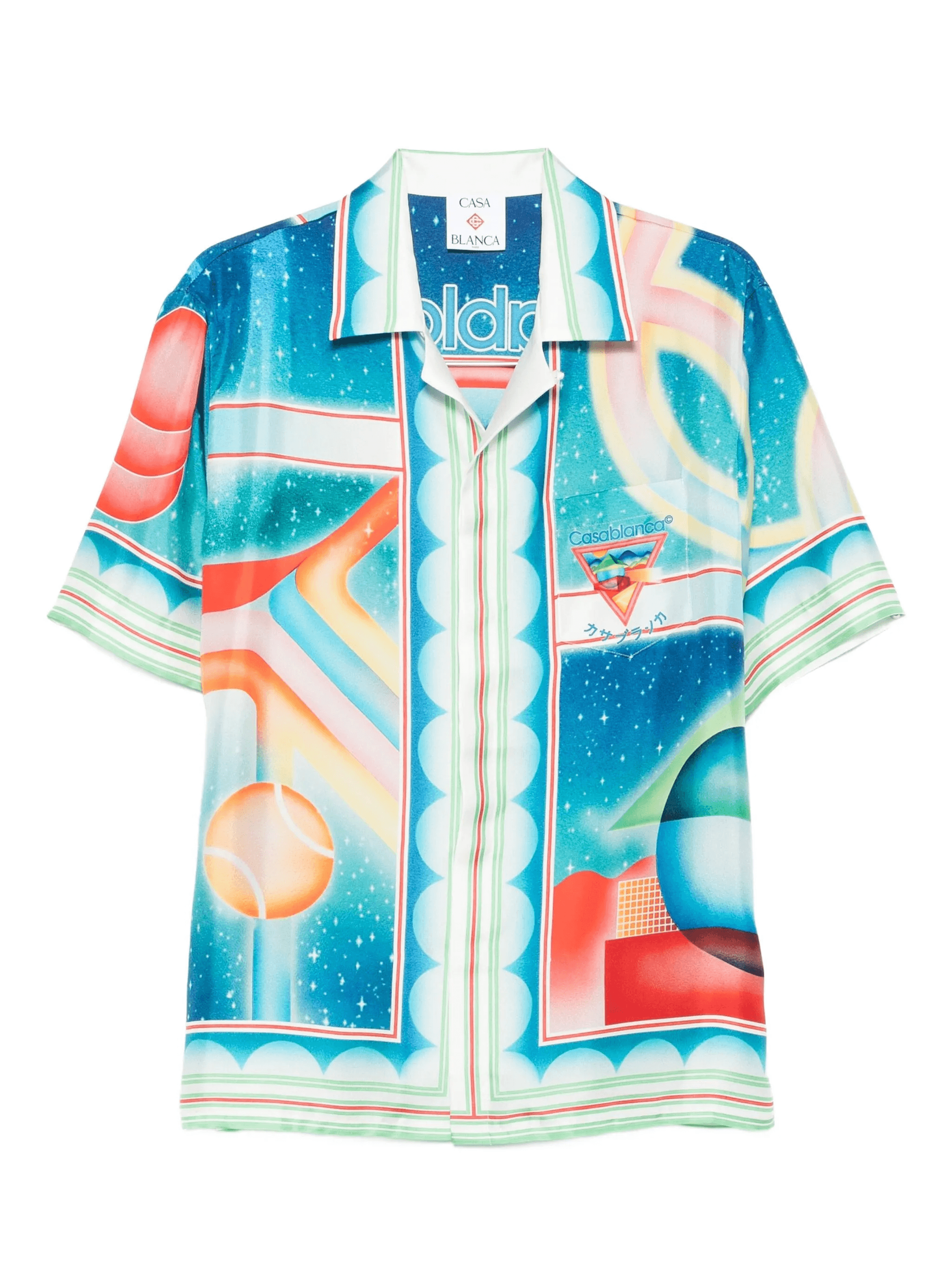 Galaxy Court geometric-print silk shirt - Image 1