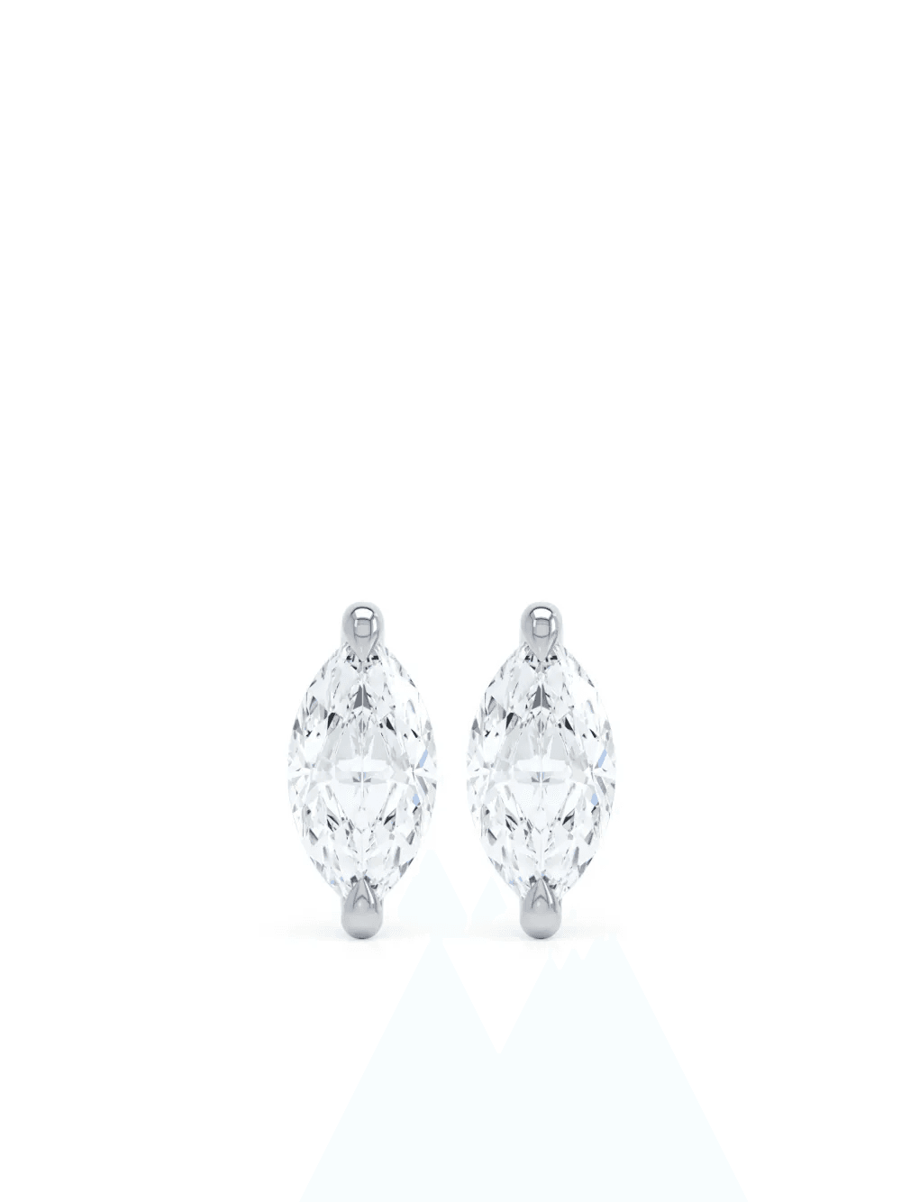 18kt white gold The Marquise earrings - Image 1