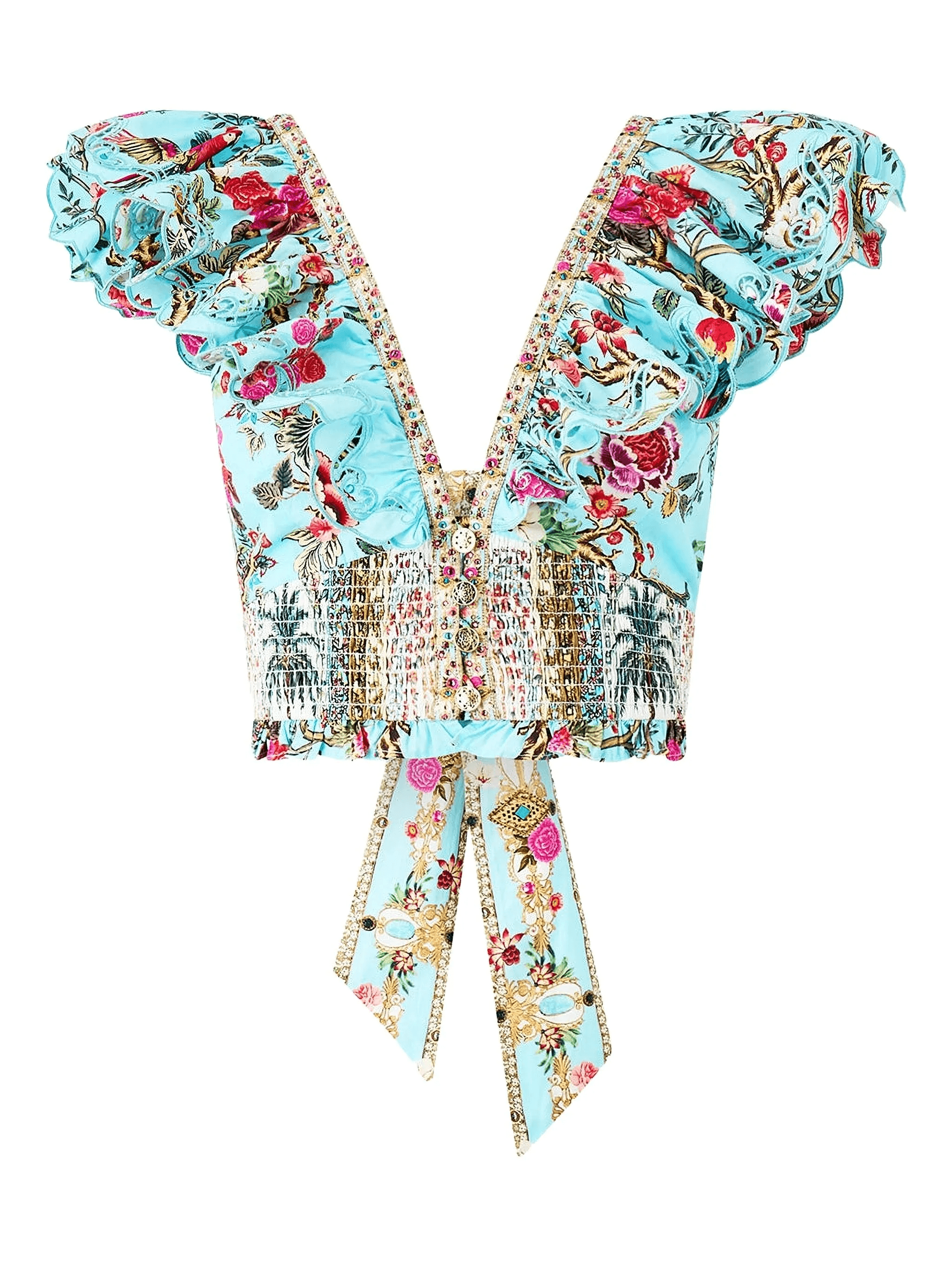 V-neck short-sleeve top - Image 1