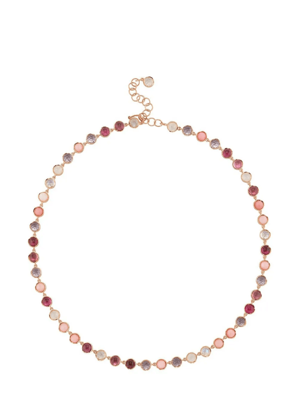 18kt rose gold small Classic multi-stone necklace - Image 1