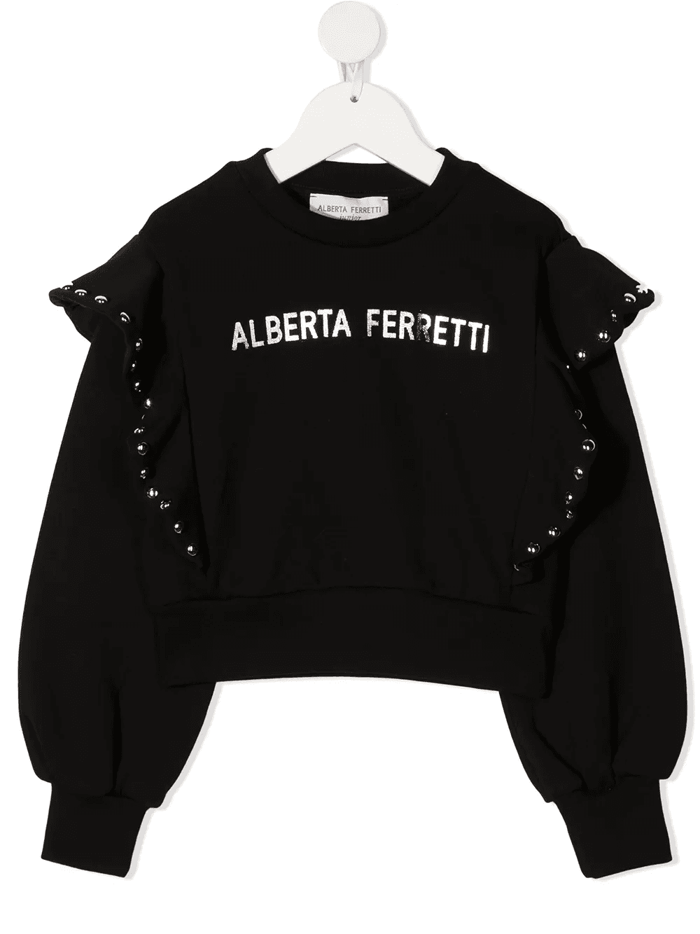 logo-print rockstud-detail sweatshirt - Image 1