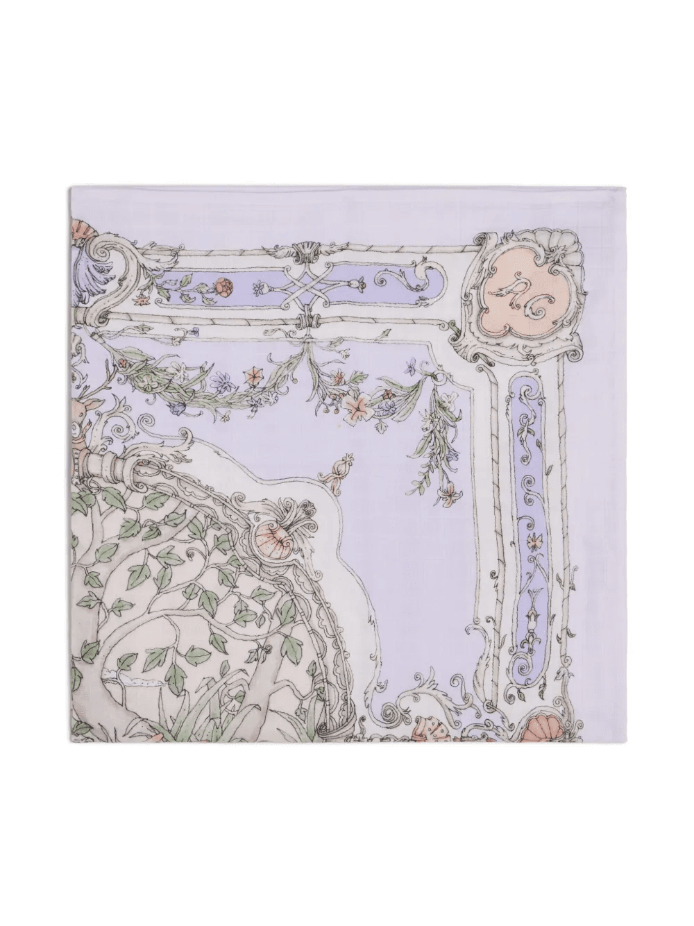 Tapestry-print cotton blanket - Image 1