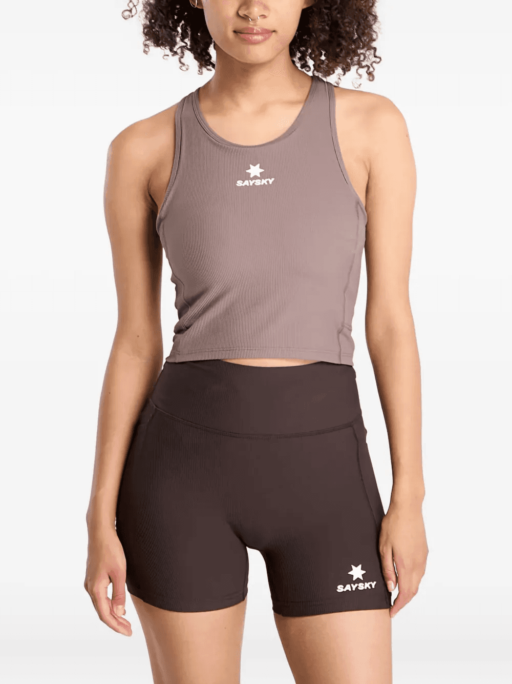 ribbed racer-back tank top - Image 1