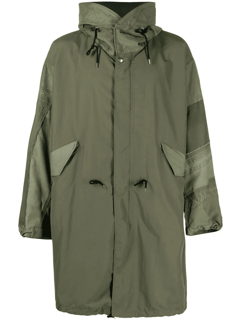 drawstring-hood parka coat - Image 1