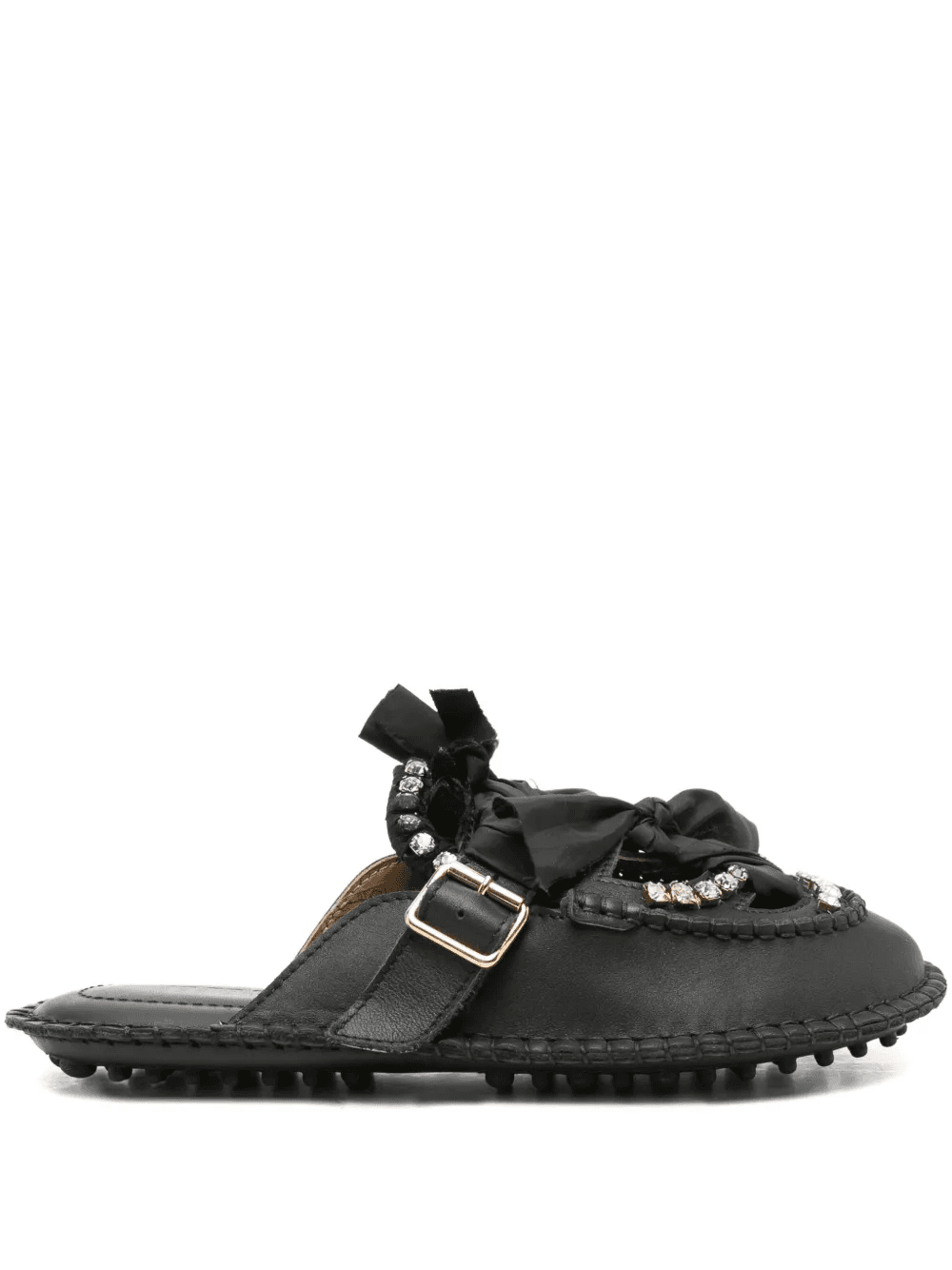 Medusa jewel-embellished flat mules - Image 1