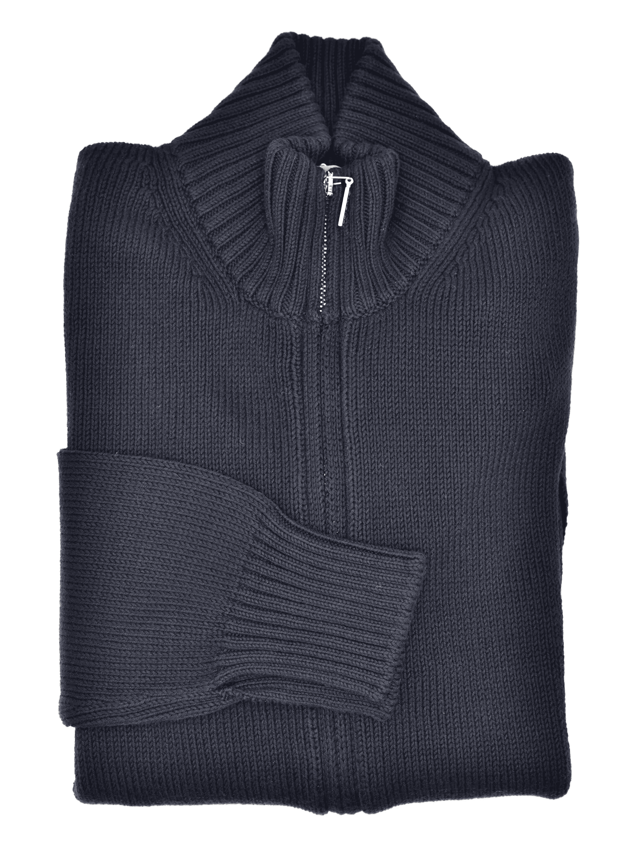 zip-neck cotton cardigan - Image 1