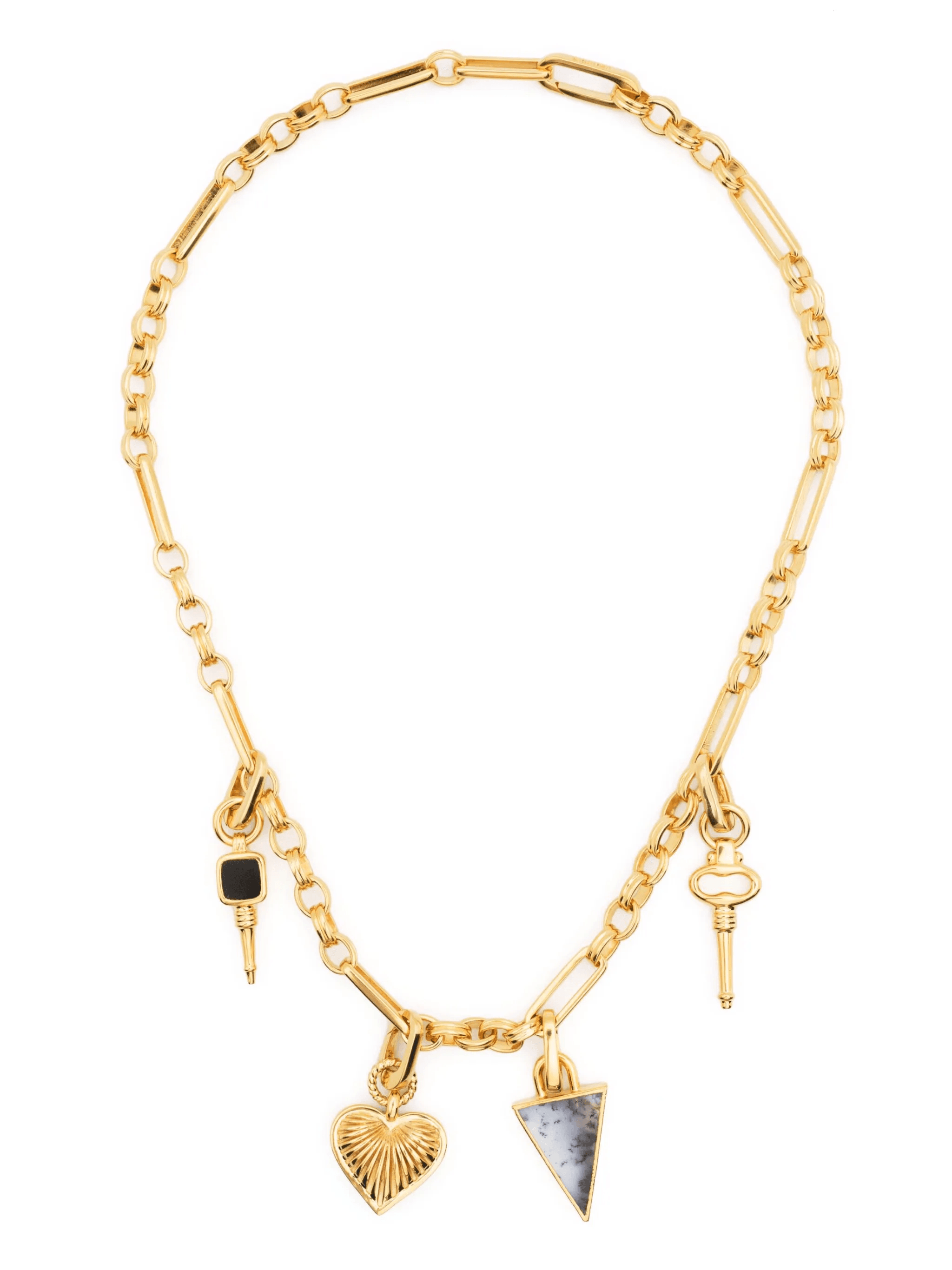 gold charm chained necklace - Image 1