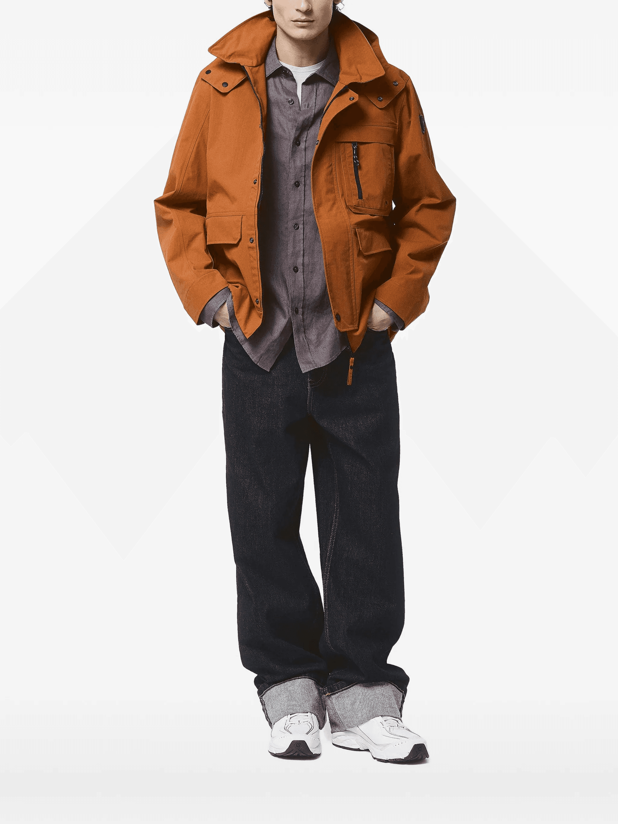hooded chest-pocket jacket - Image 1