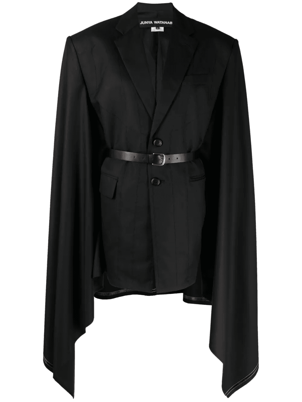 Belted wool cape blazer - Image 1