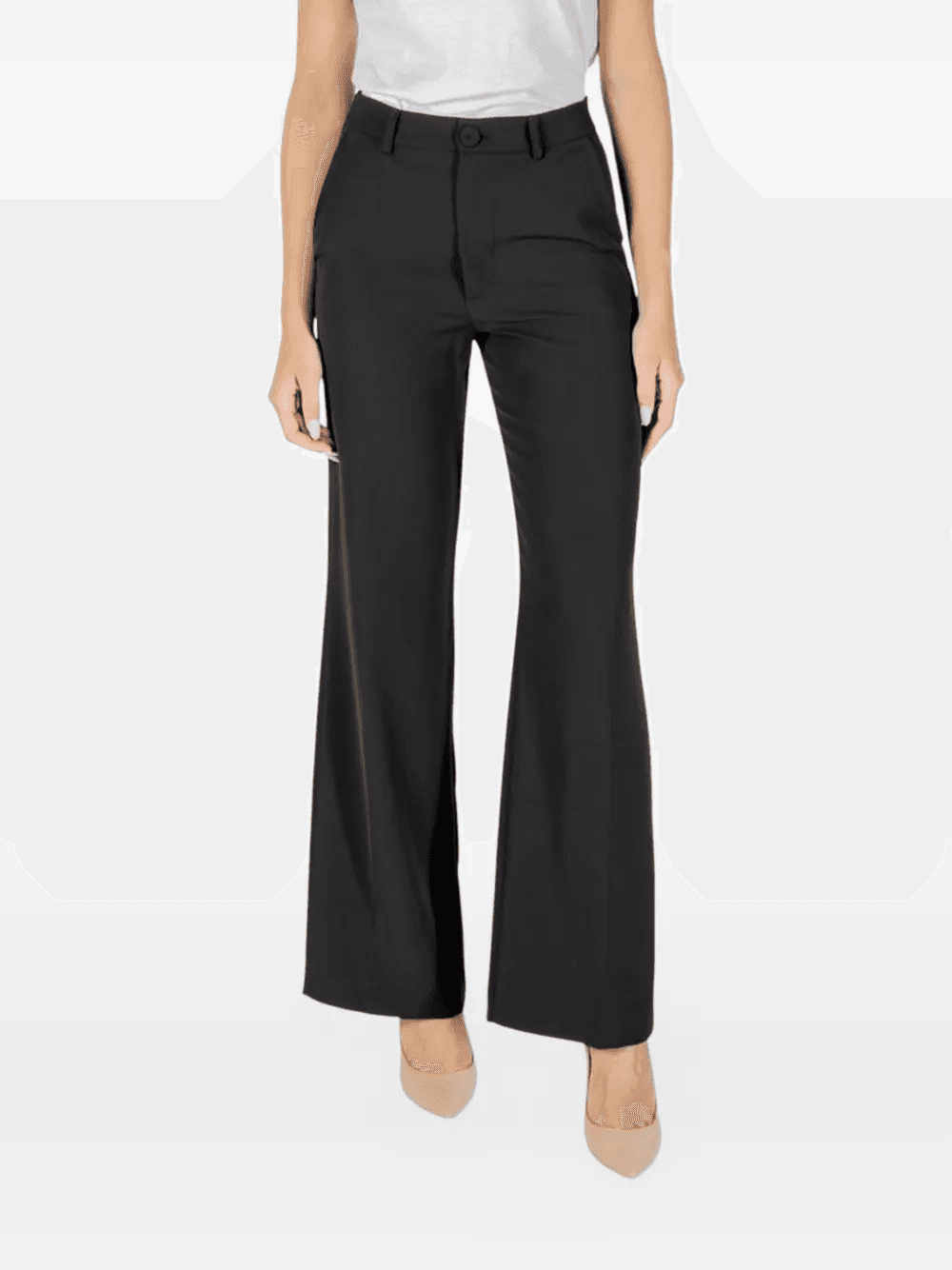 belt-loop flared trousers - Image 1