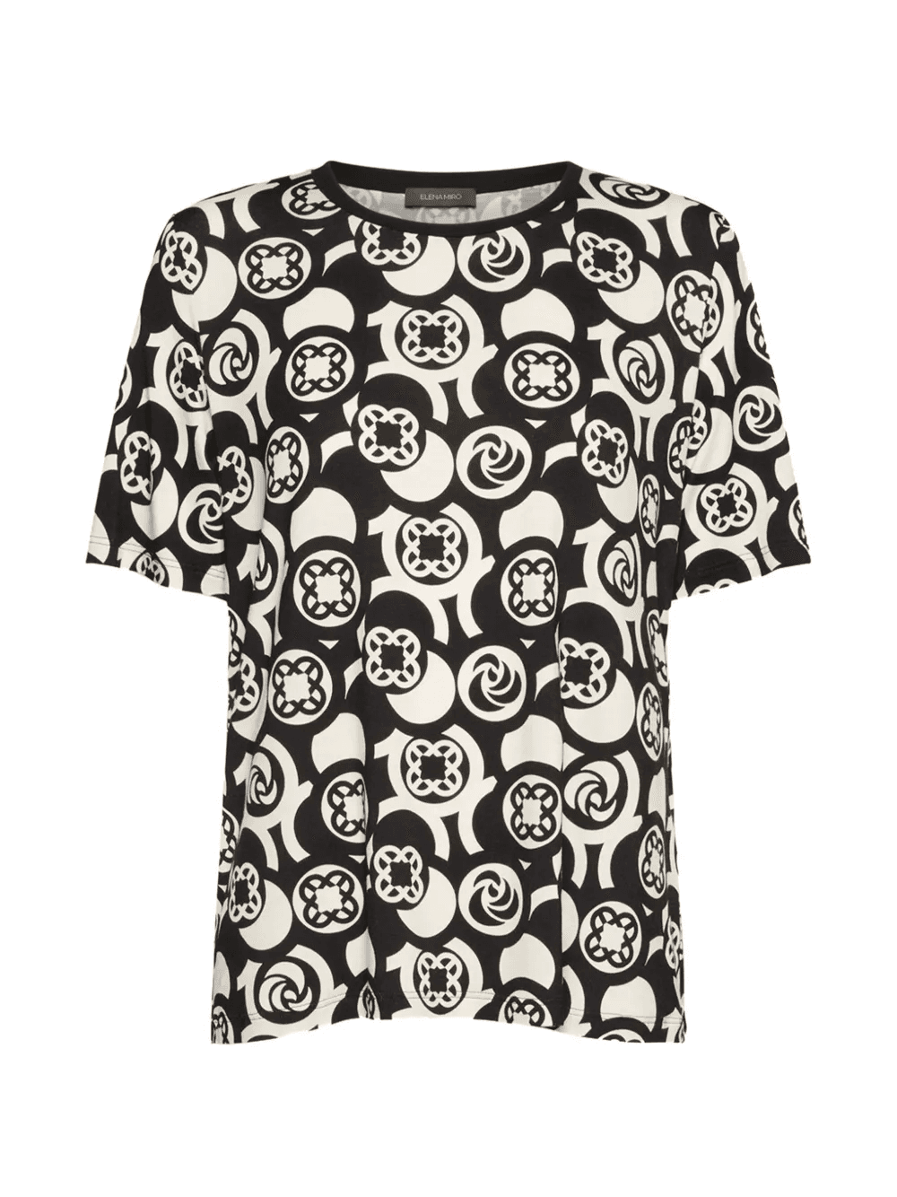 geometric-pattern crew-neck T-shirt - Image 1