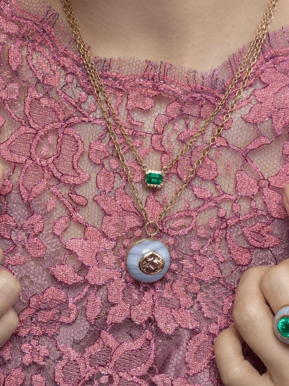 Heirloom emerald necklace - Image 1