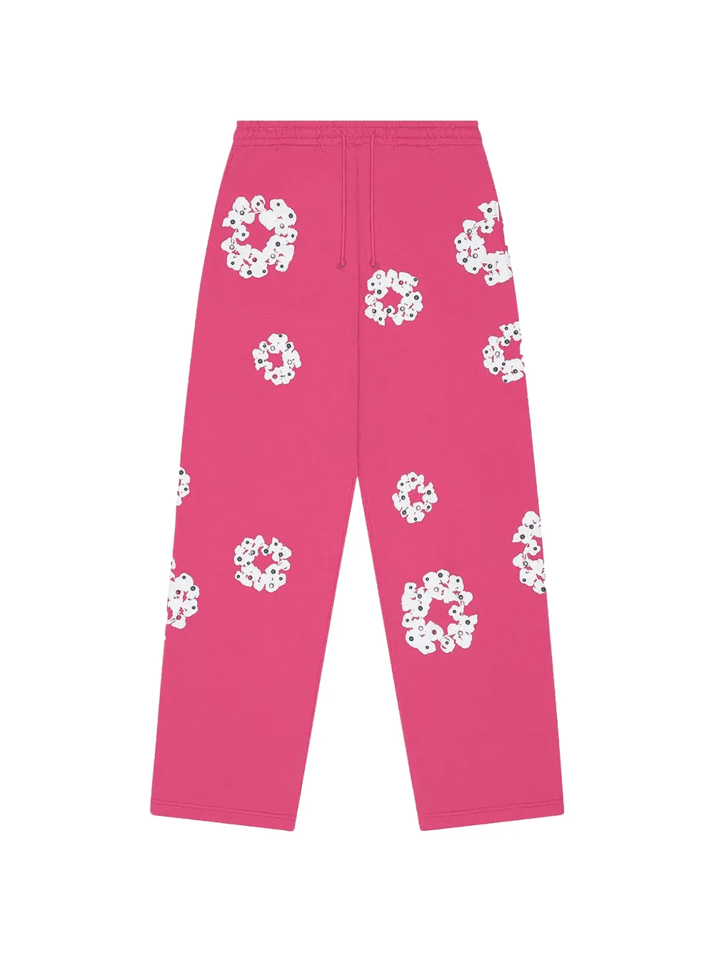 rhinestone-embellished cotton track pants - Image 1