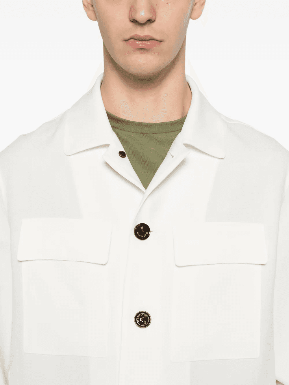 buttoned flap-pocket overshirt - Image 1