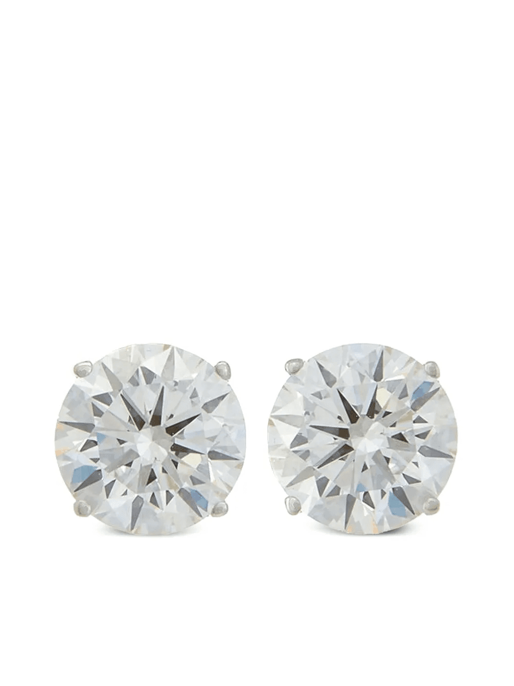 14kt yellow gold diamond stud earrings - Image 1