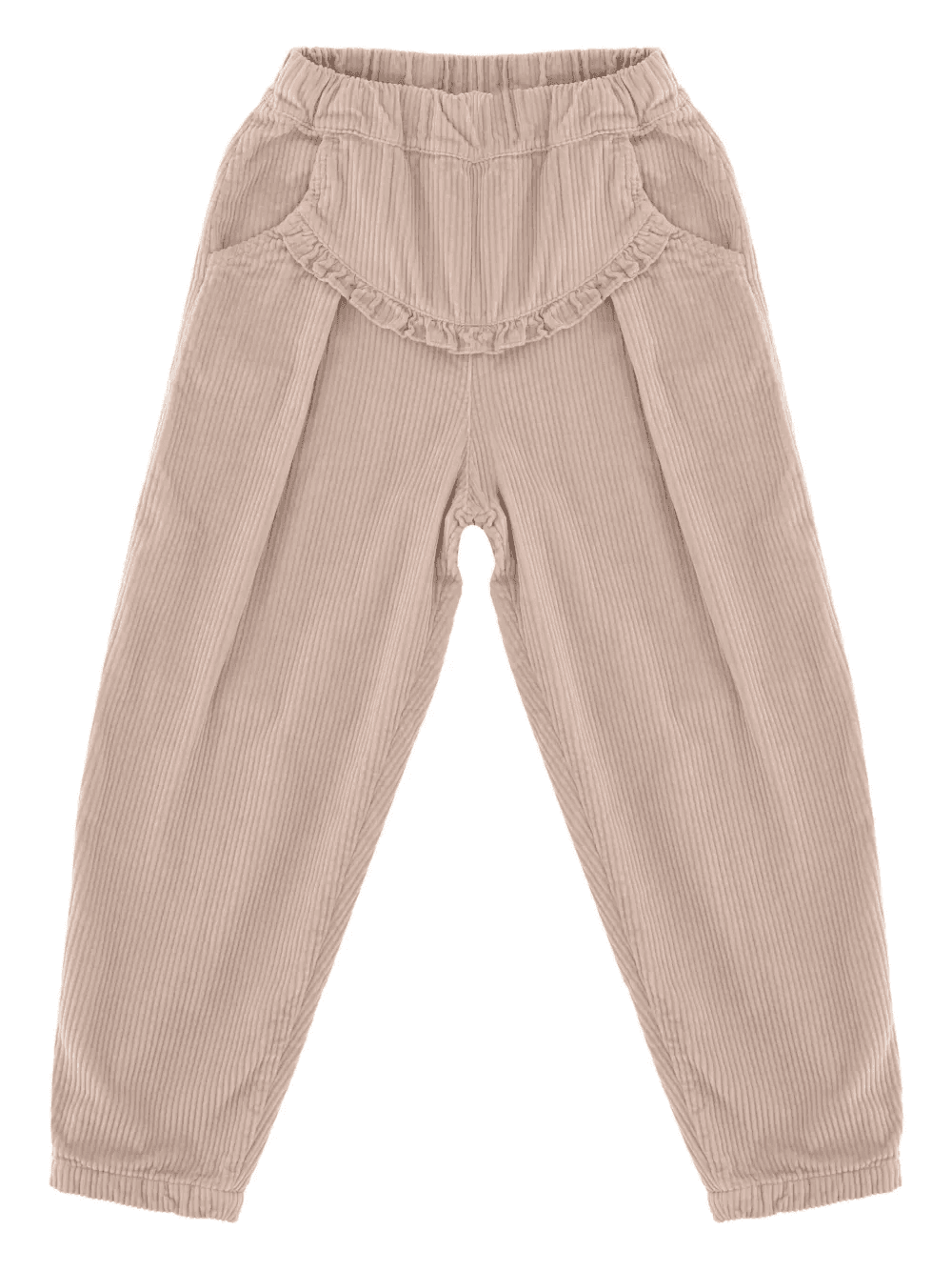 ruffle-detail corduroy trousers - Image 1