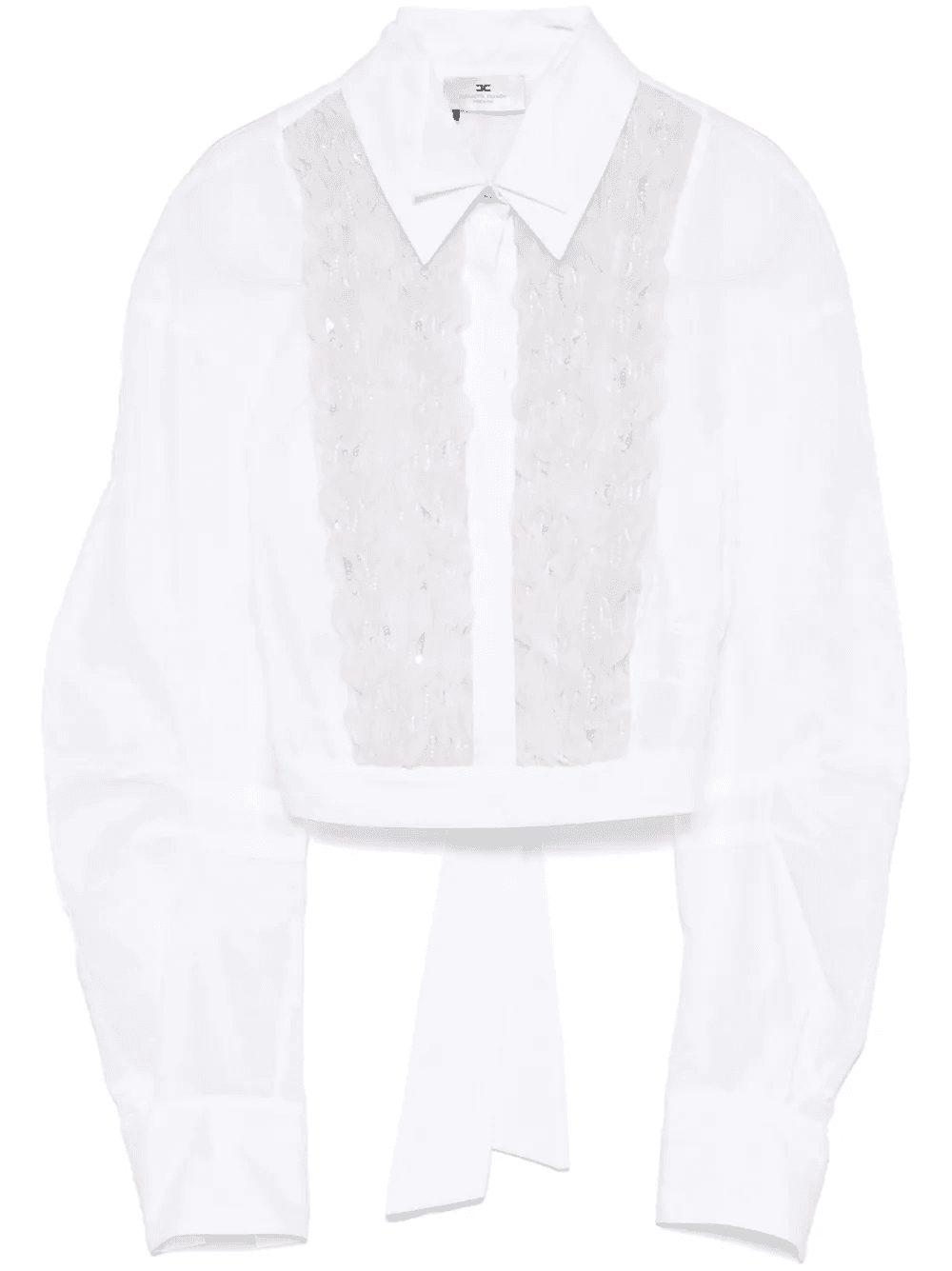 ruffle-detail cotton shirt - Image 1