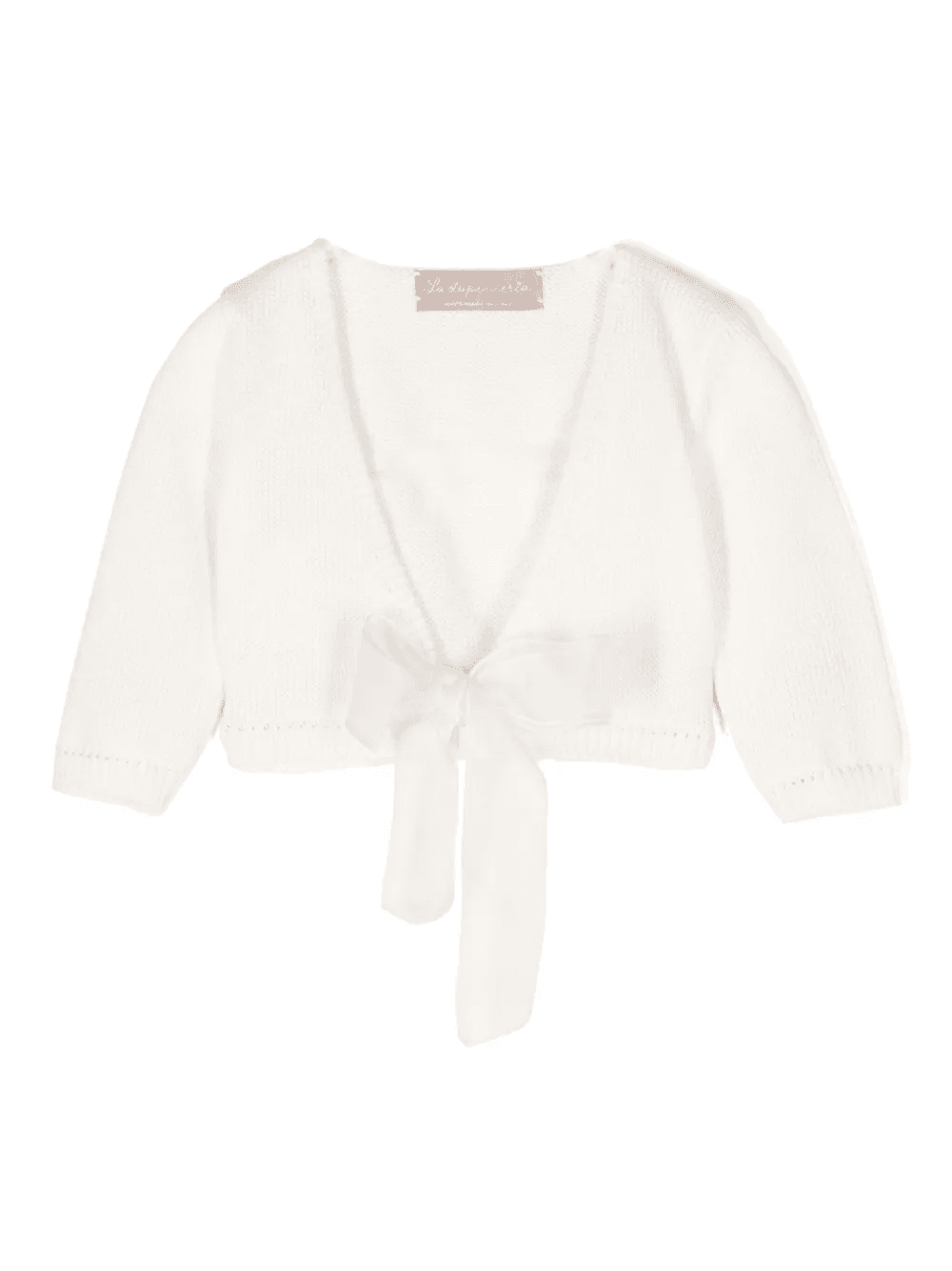 tie-fastening cotton cardigan - Image 1