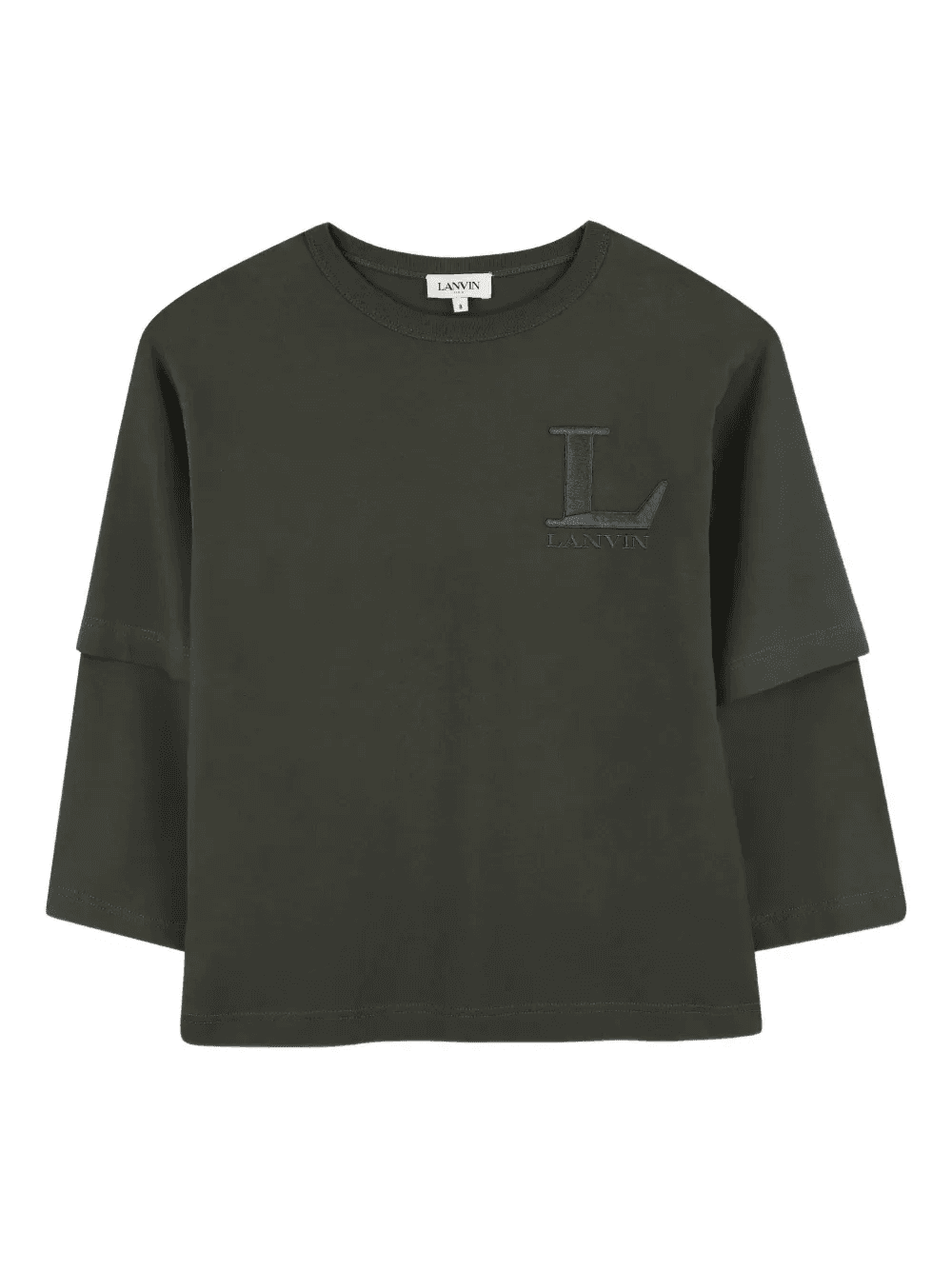 logo-embroidered layered T-shirt - Image 1